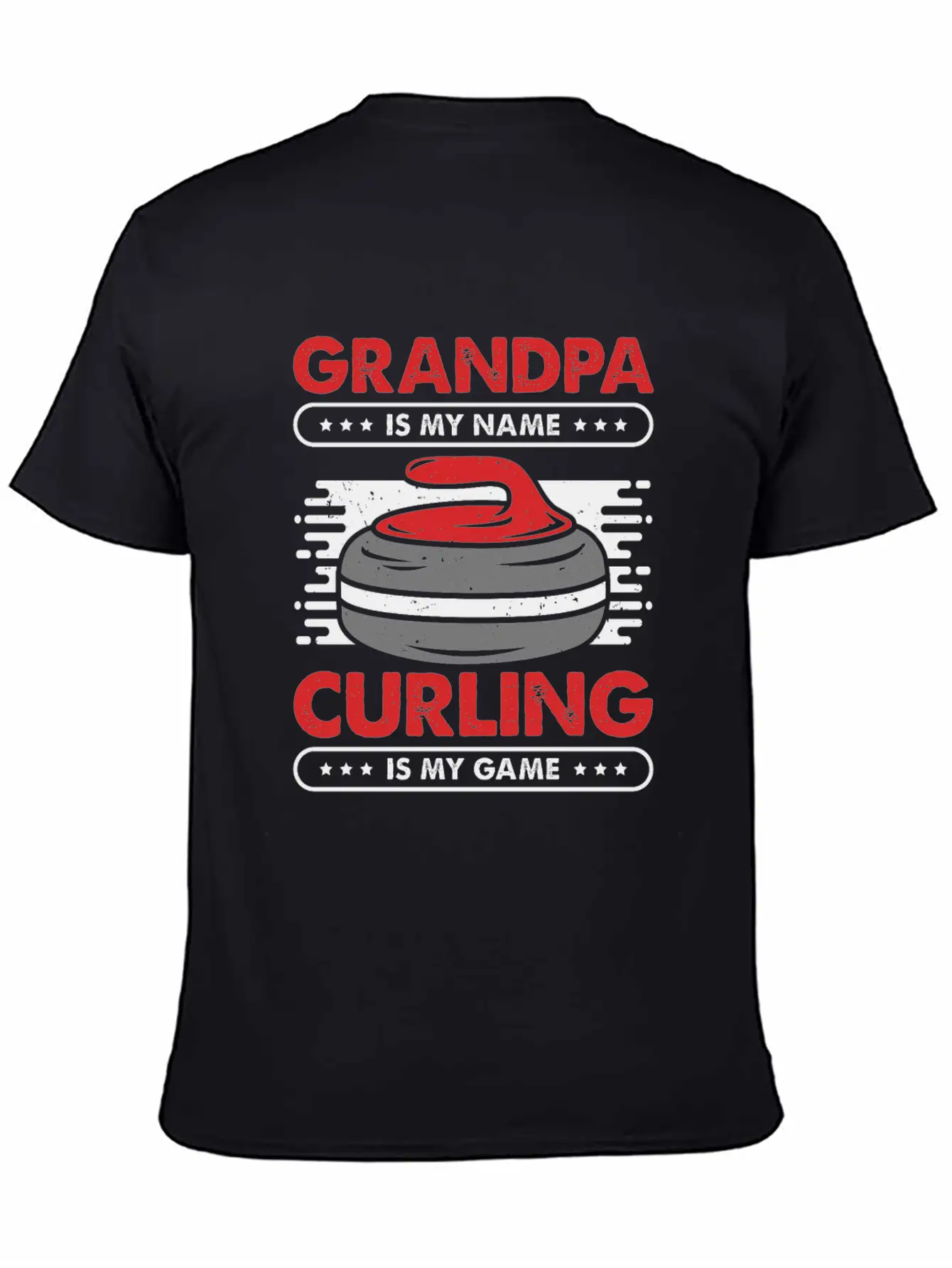 Curling Player Grandpa Gift Unisex Casual T-Shirt – Clean Design For Daily Comfort