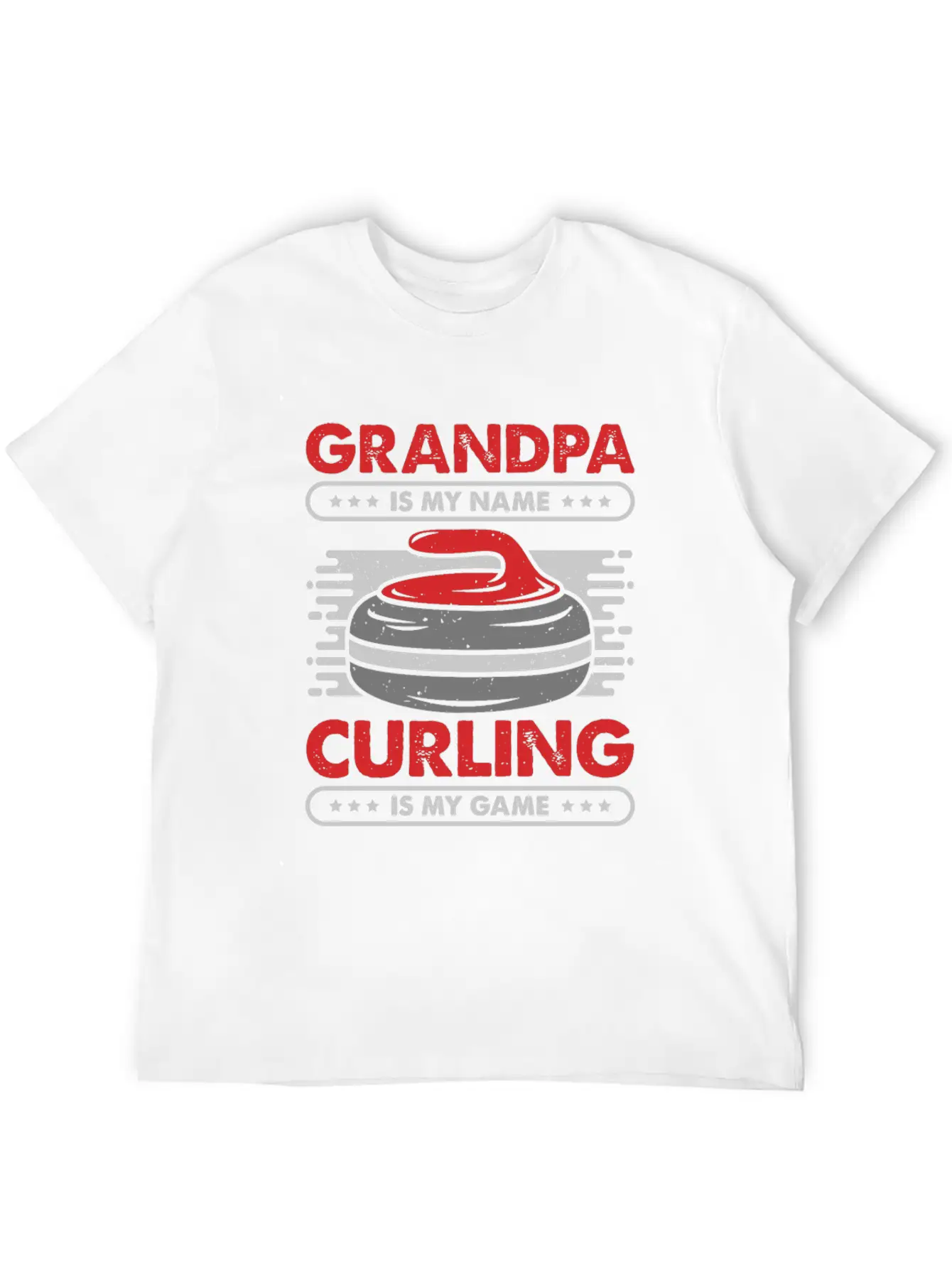 Curling Player Grandpa Gift Unisex Casual T-Shirt – Clean Design For Daily Comfort