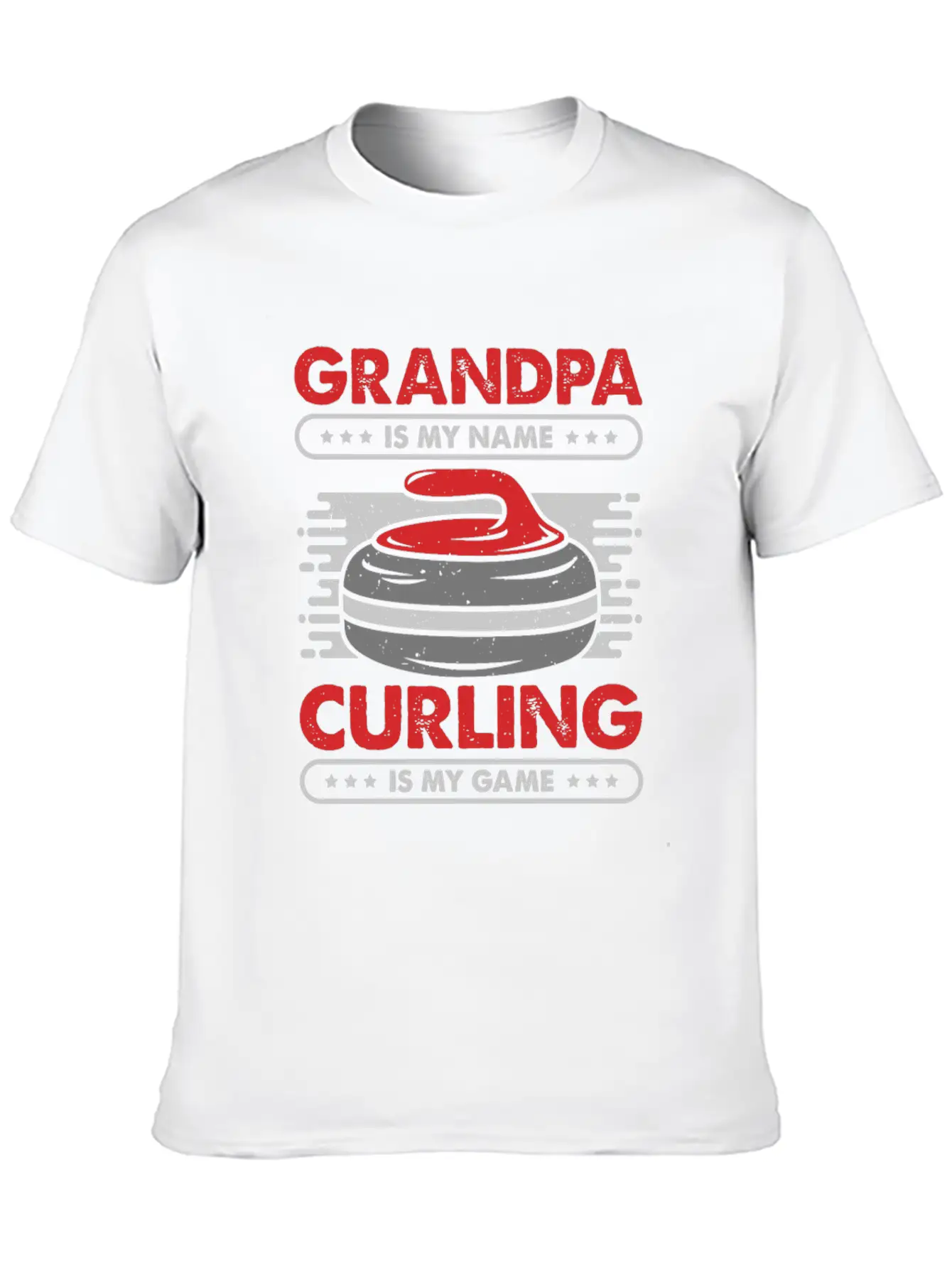Curling Player Grandpa Gift Unisex Casual T-Shirt – Clean Design For Daily Comfort