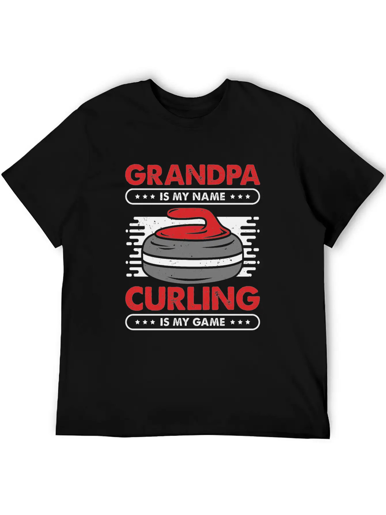 Curling Player Grandpa Gift Unisex Casual T-Shirt – Clean Design For Daily Comfort