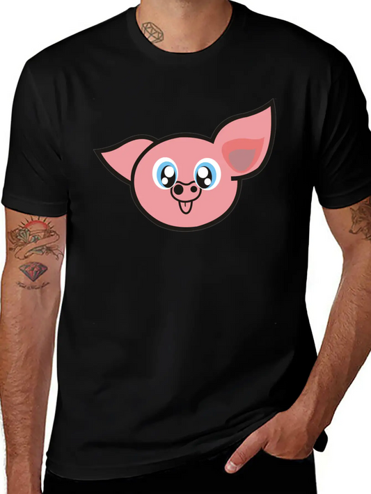 Cute Pig Unisex Casual T-Shirt – Clean Design For Daily Comfort