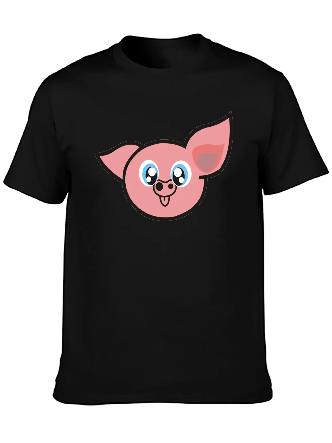 Cute Pig Unisex Casual T-Shirt – Clean Design For Daily Comfort