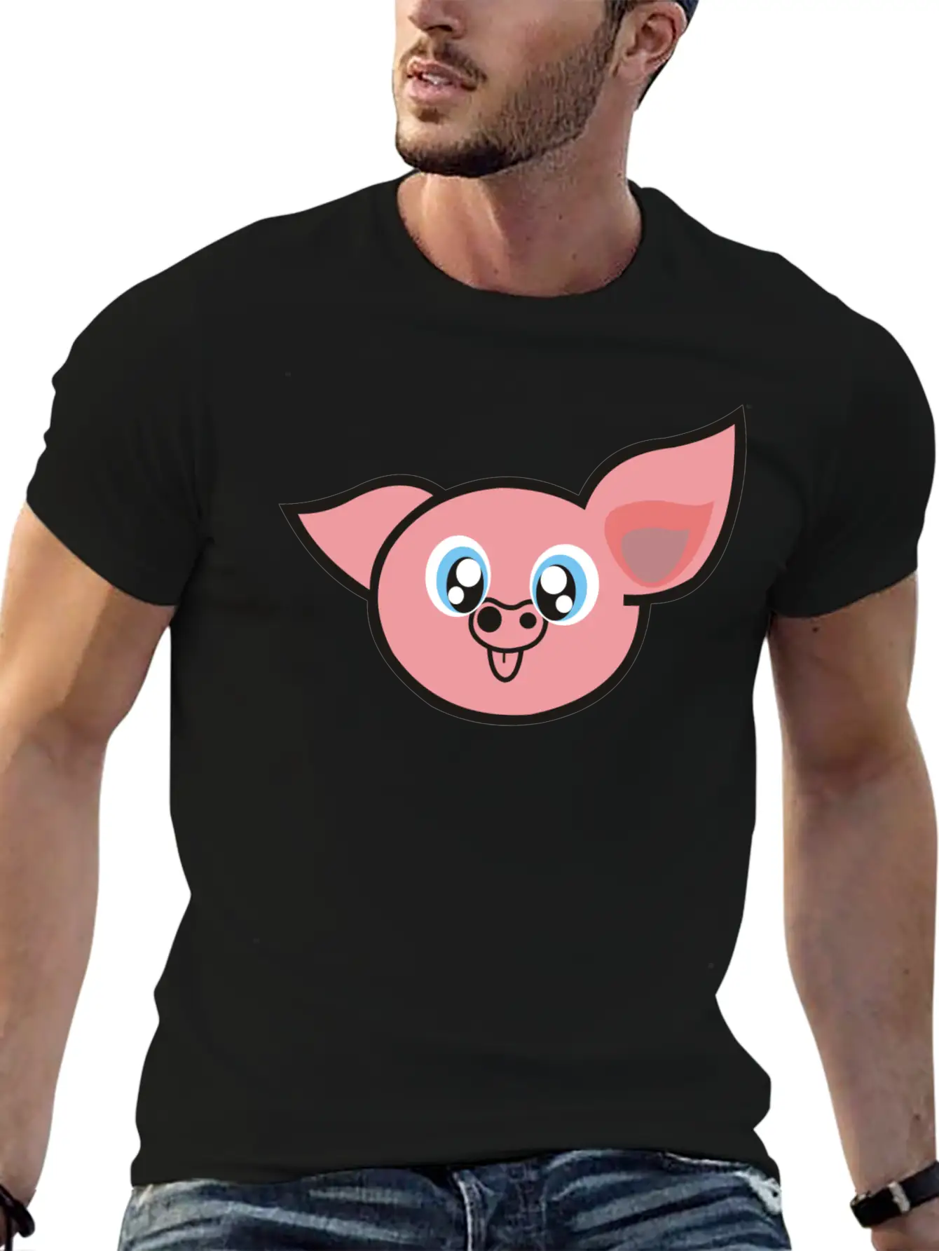 Cute Pig Unisex Casual T-Shirt – Clean Design For Daily Comfort