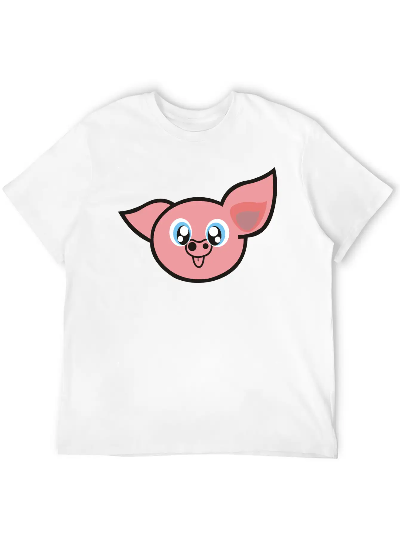 Cute Pig Unisex Casual T-Shirt – Clean Design For Daily Comfort