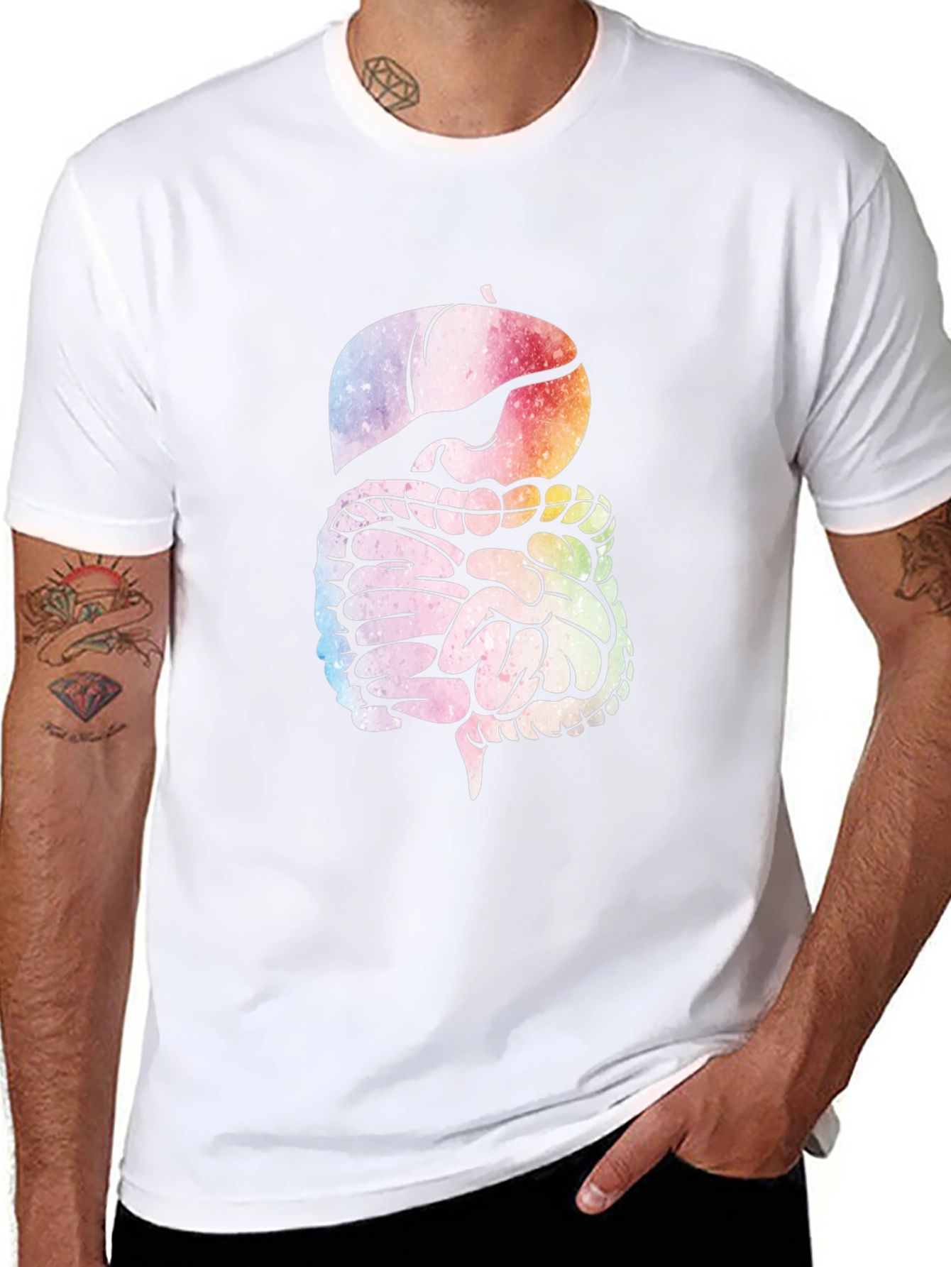 Digestive System Graphic Tee - Novelty Anatomy Shirt