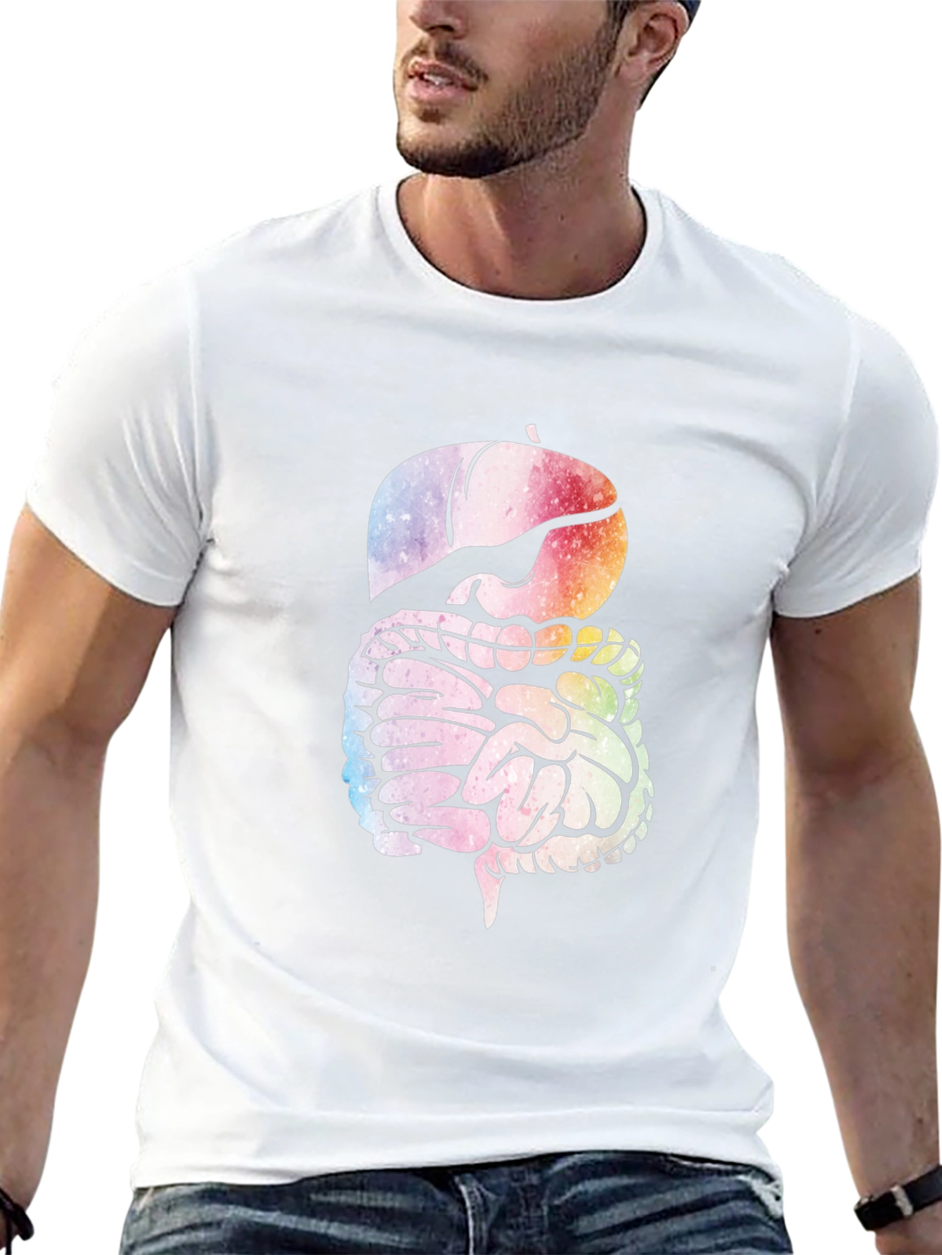 Digestive System Graphic Tee - Novelty Anatomy Shirt