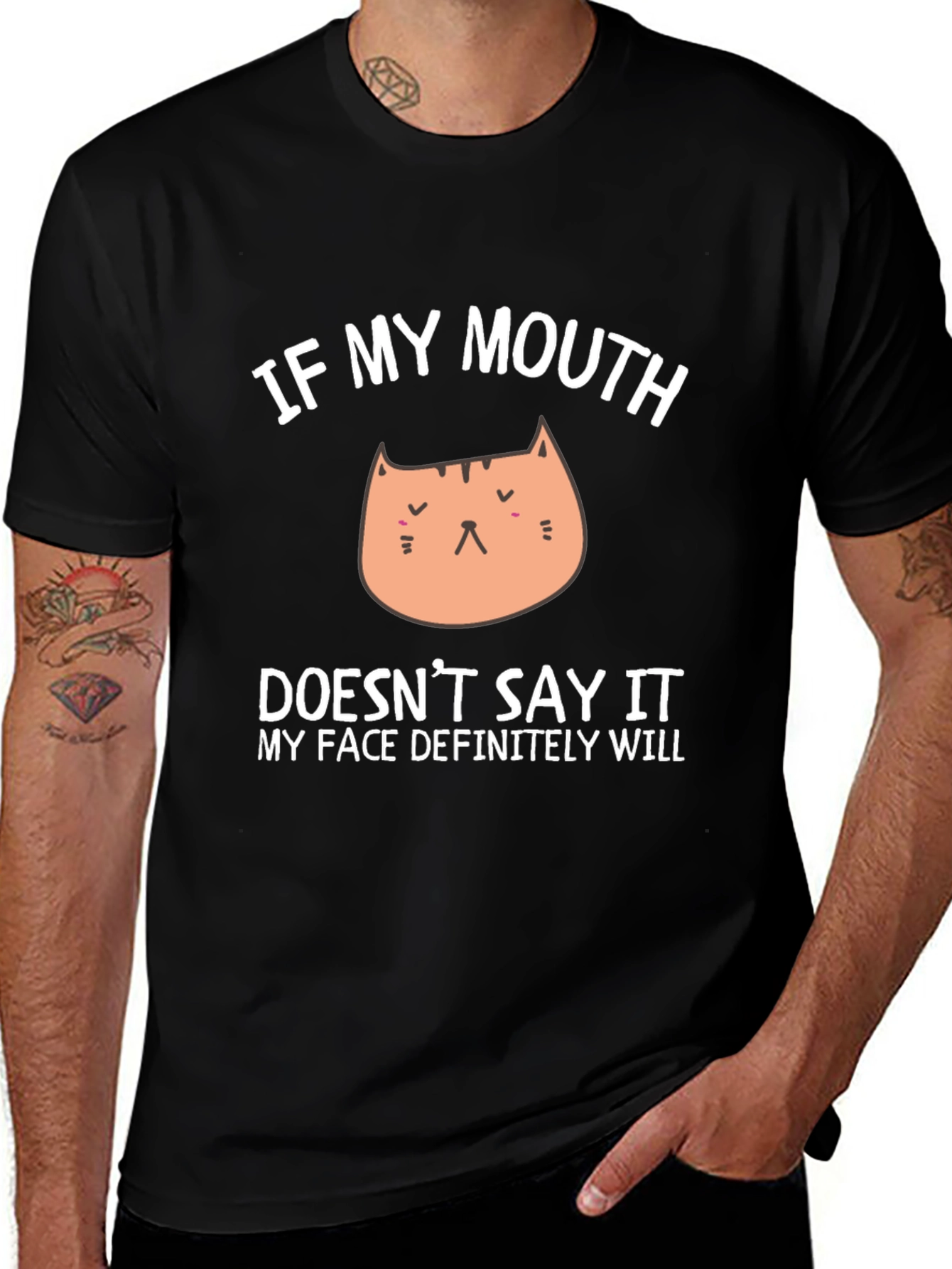 Funny Cat Face T-Shirt - My Face Definitely Will