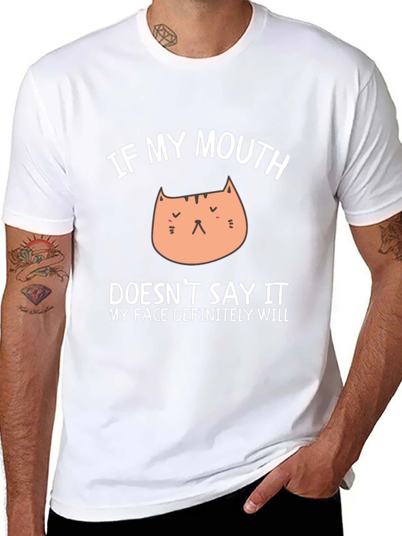Funny Cat Face T-Shirt - My Face Definitely Will