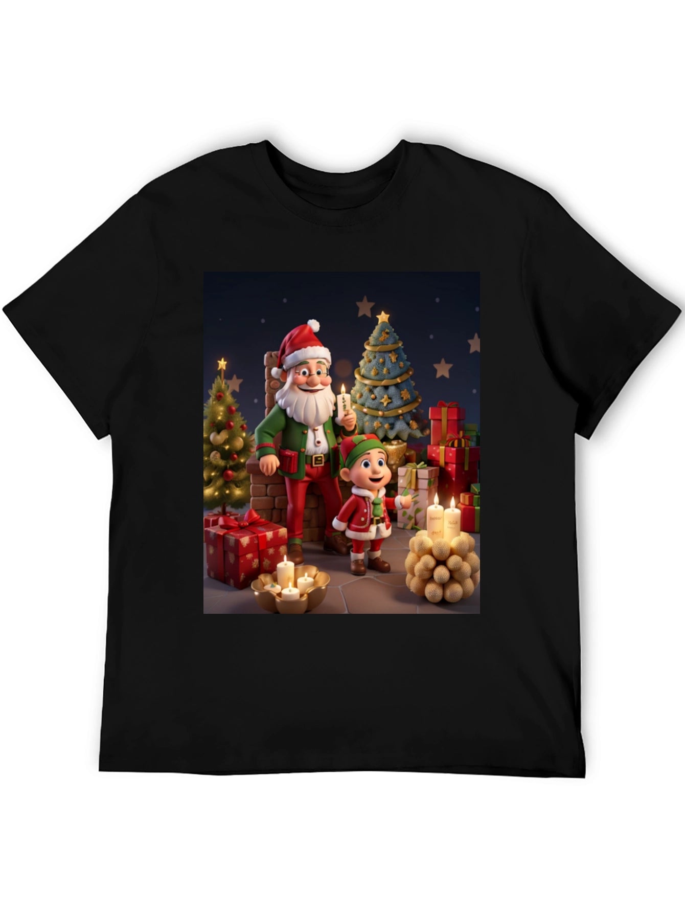 Festive Santa & Elf Christmas T-Shirt