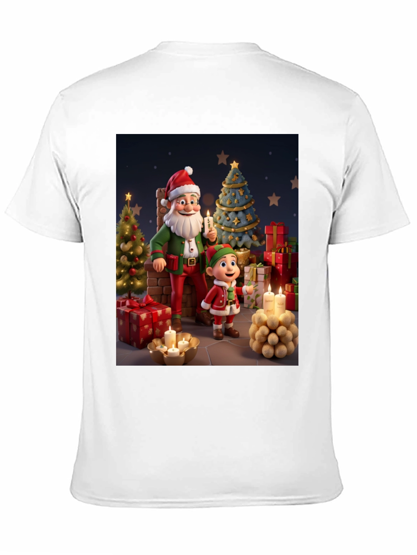 Festive Santa & Elf Christmas T-Shirt