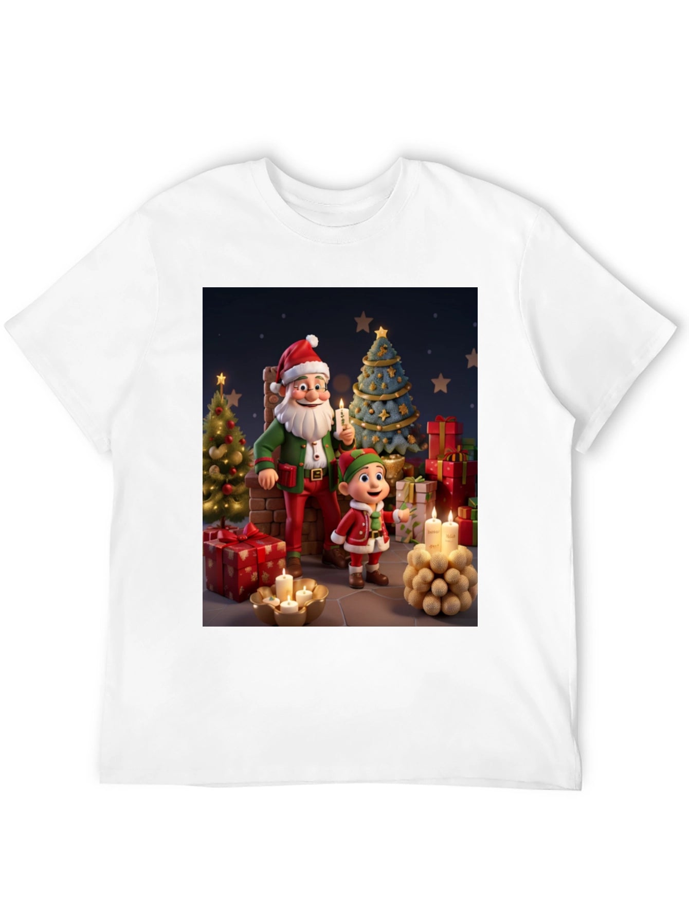 Festive Santa & Elf Christmas T-Shirt