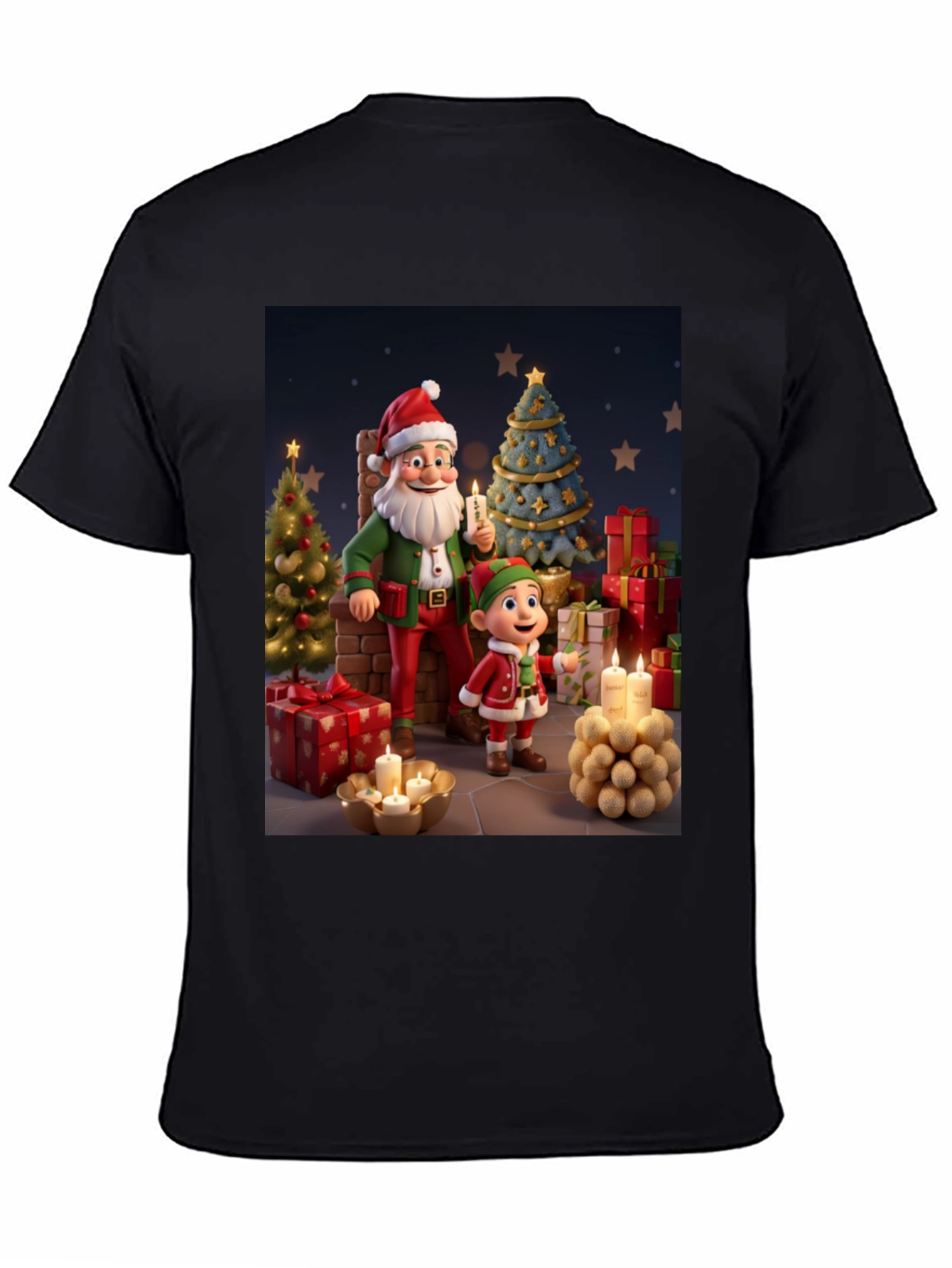 Festive Santa & Elf Christmas T-Shirt