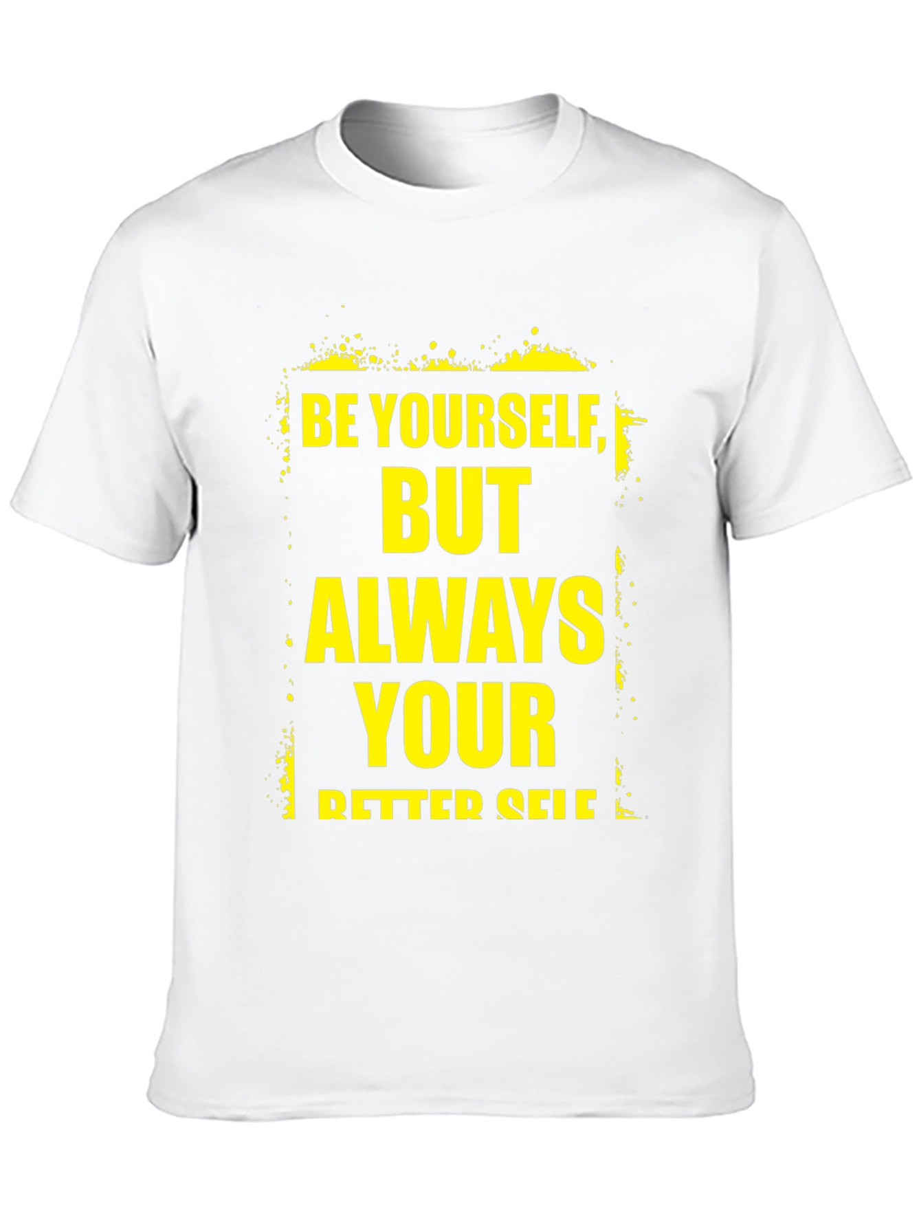 Inspirational Be Yourself Graphic Print Black T-Shirt
