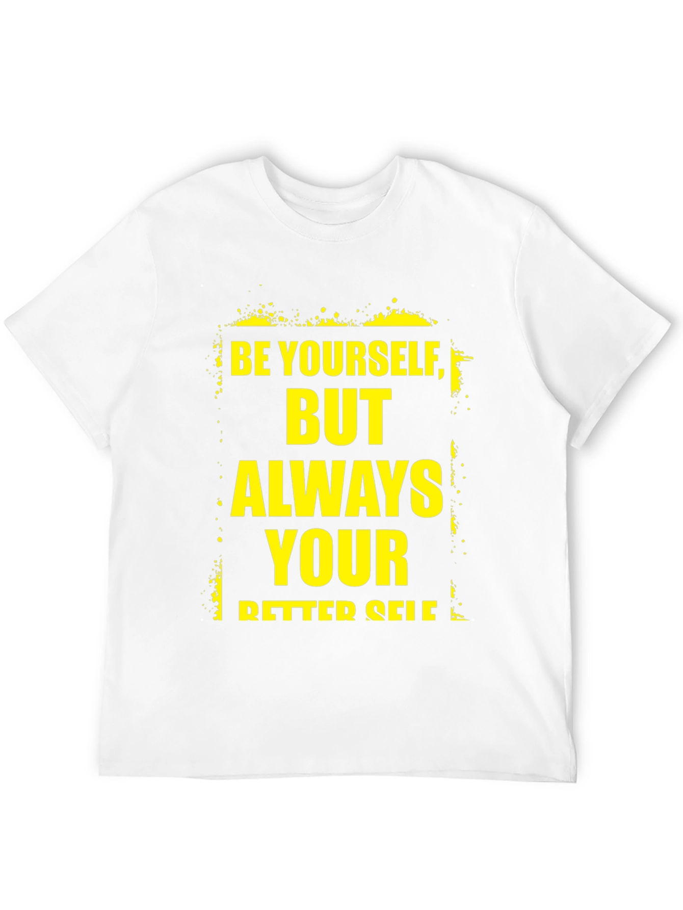 Inspirational Be Yourself Graphic Print Black T-Shirt