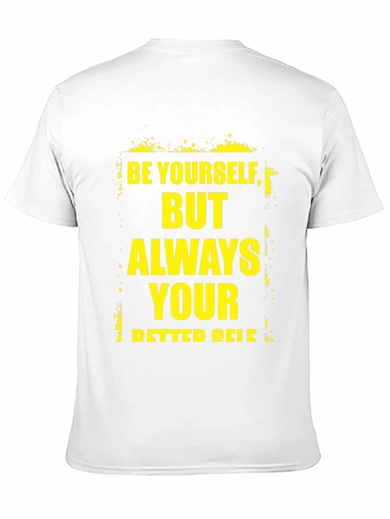 Inspirational Be Yourself Graphic Print Black T-Shirt