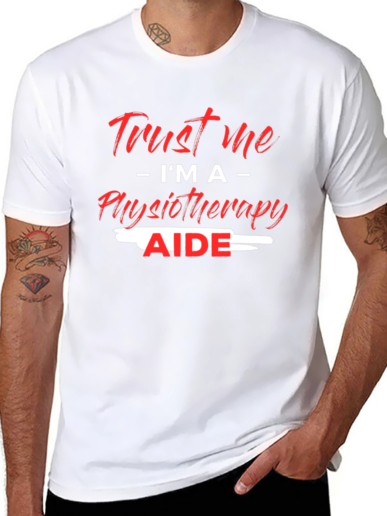 Trust Me Im A Physiotherapy Aide Black T-Shirt
