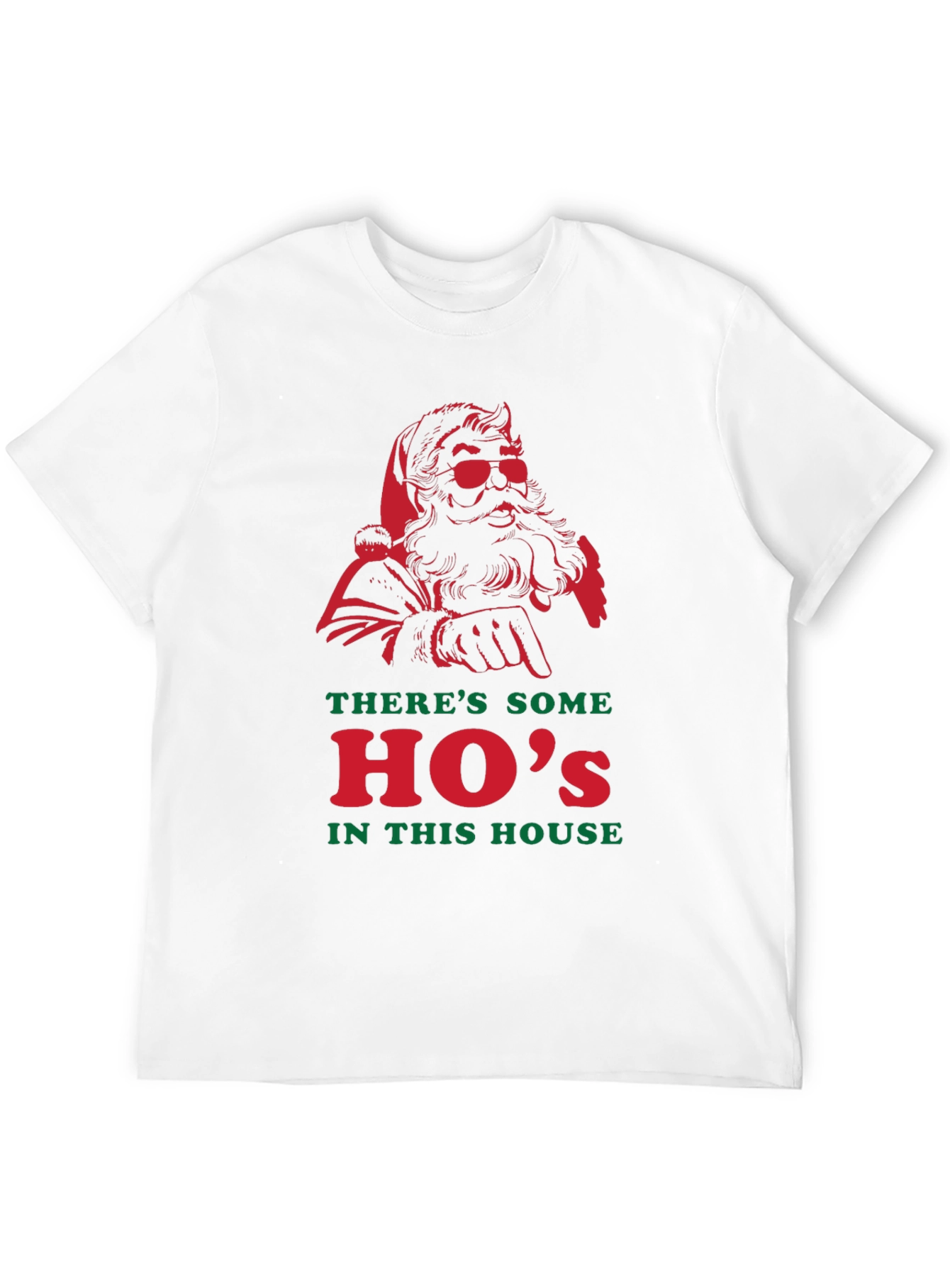 Santa Hos in This House Black T-Shirt