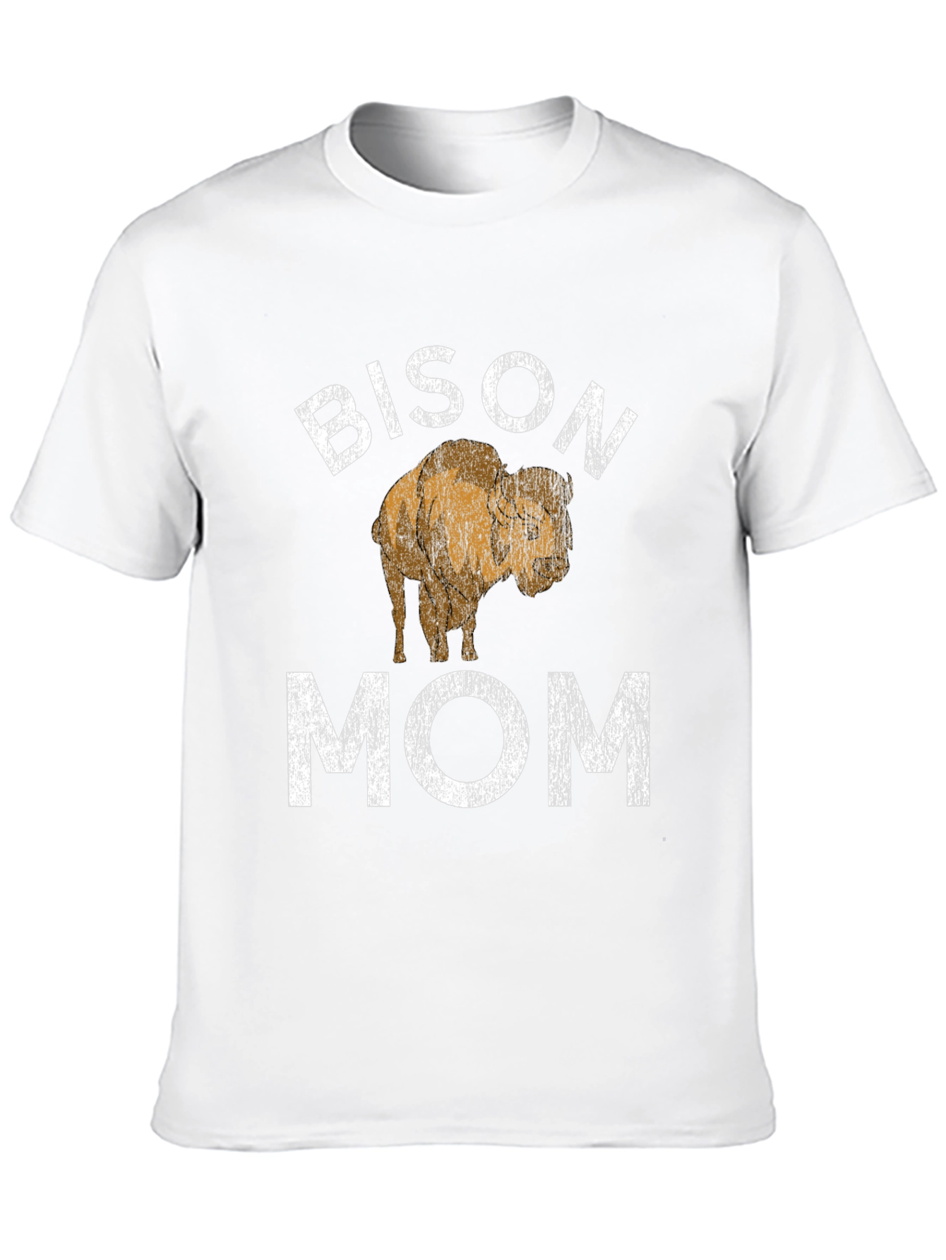 Bison Mom Graphic Tee - Black Cotton T-Shirt
