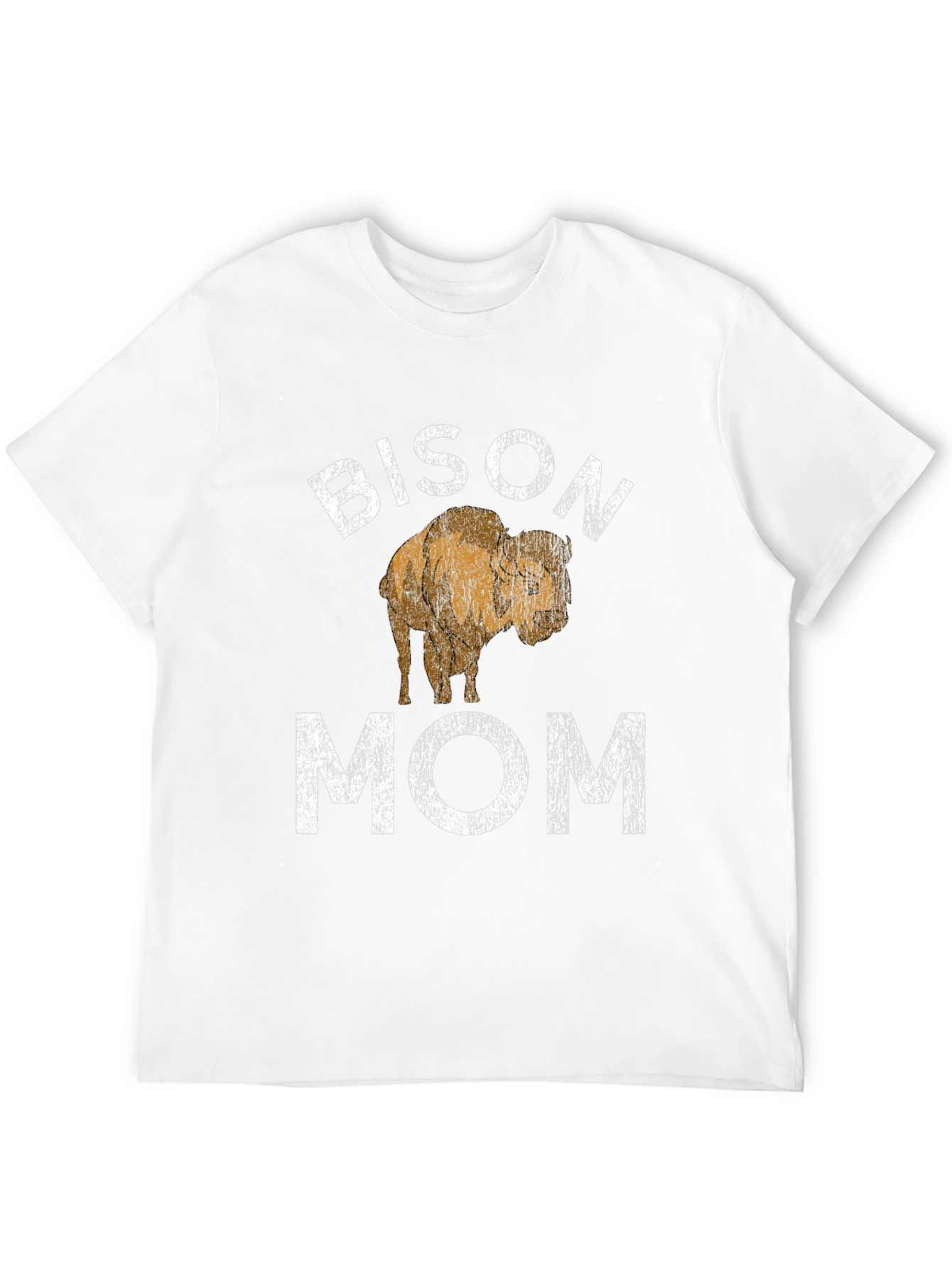 Bison Mom Graphic Tee - Black Cotton T-Shirt