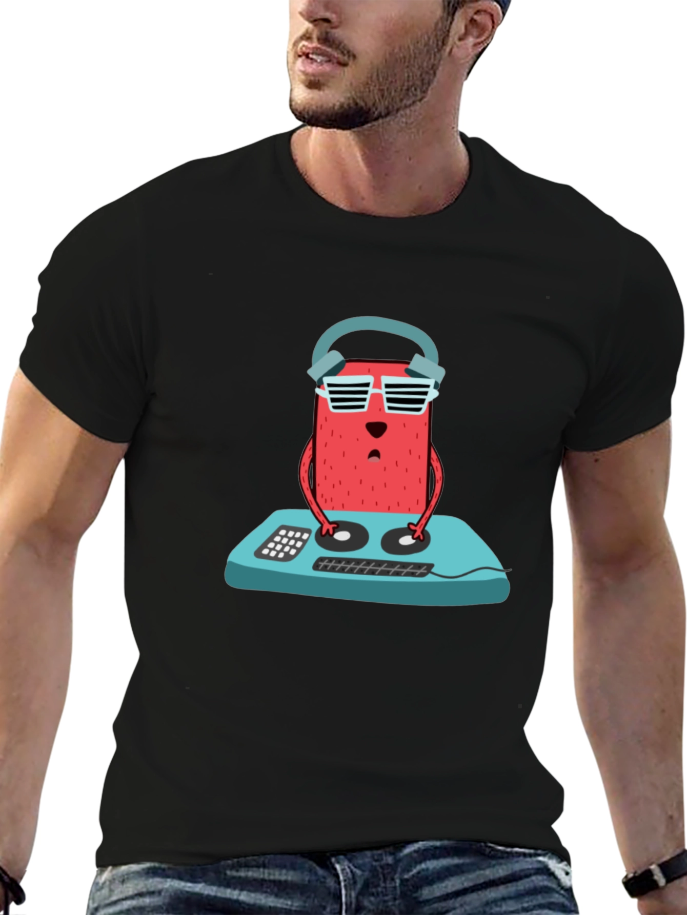 DJ Bear T-Shirt - Cool Cartoon Graphic Tee