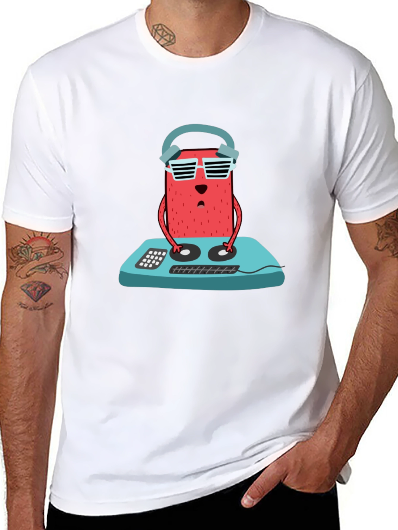 DJ Bear T-Shirt - Cool Cartoon Graphic Tee