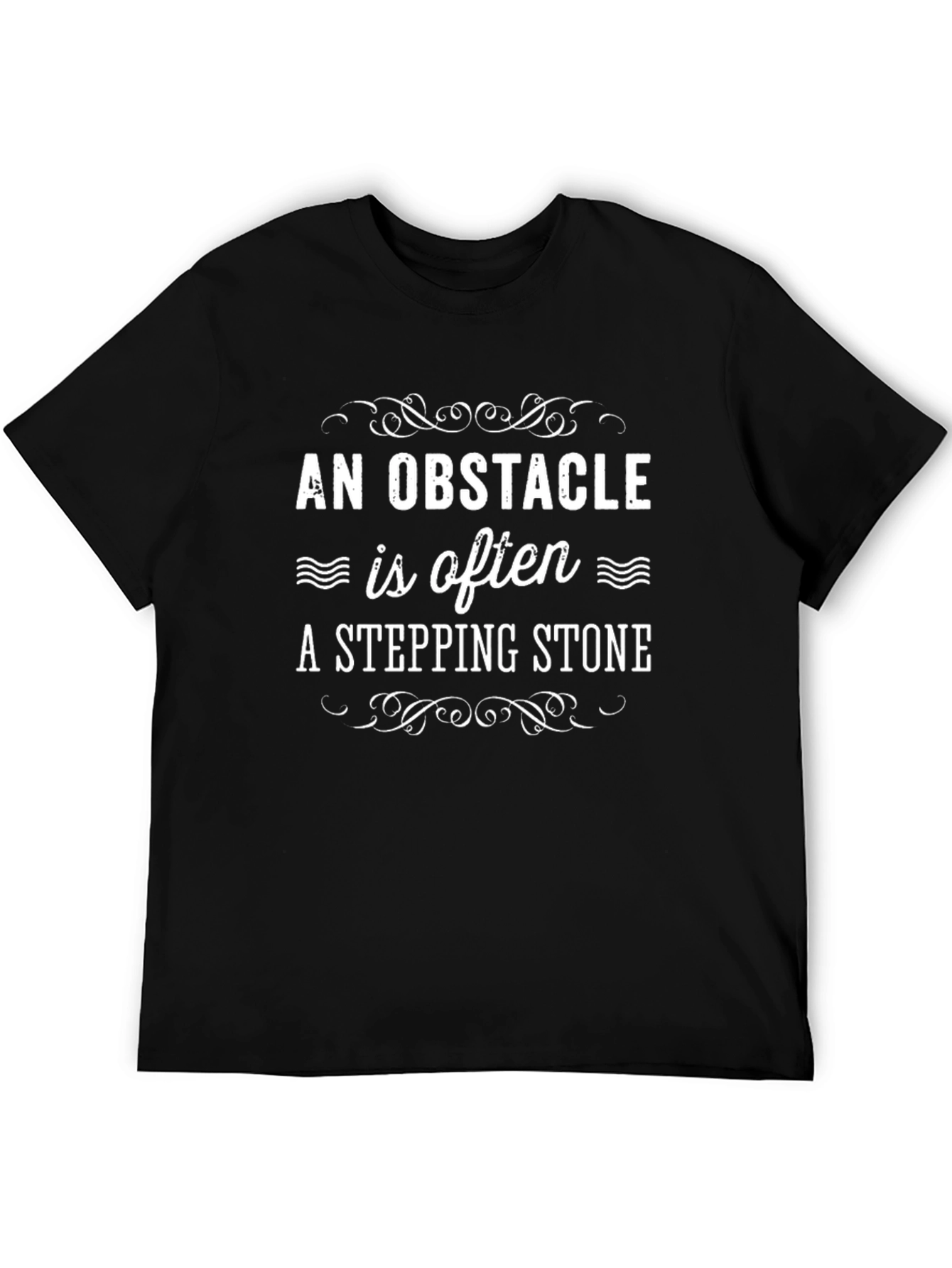 Obstacle Stepping Stone Graphic Tee - Motivational Design