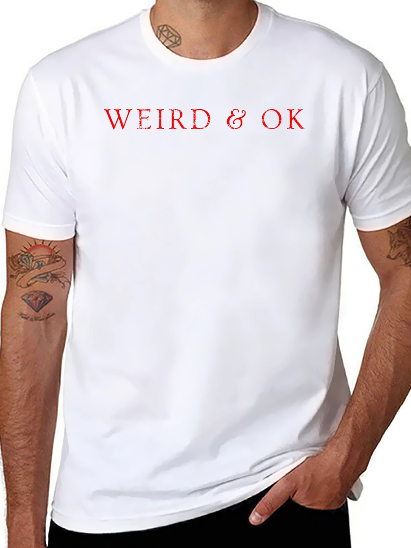 Weird & OK Black T-Shirt