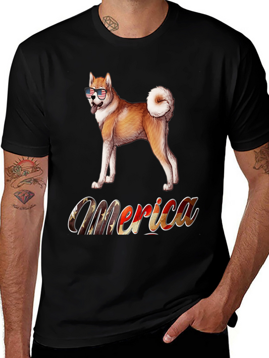 Patriotic Akita Merica T-Shirt