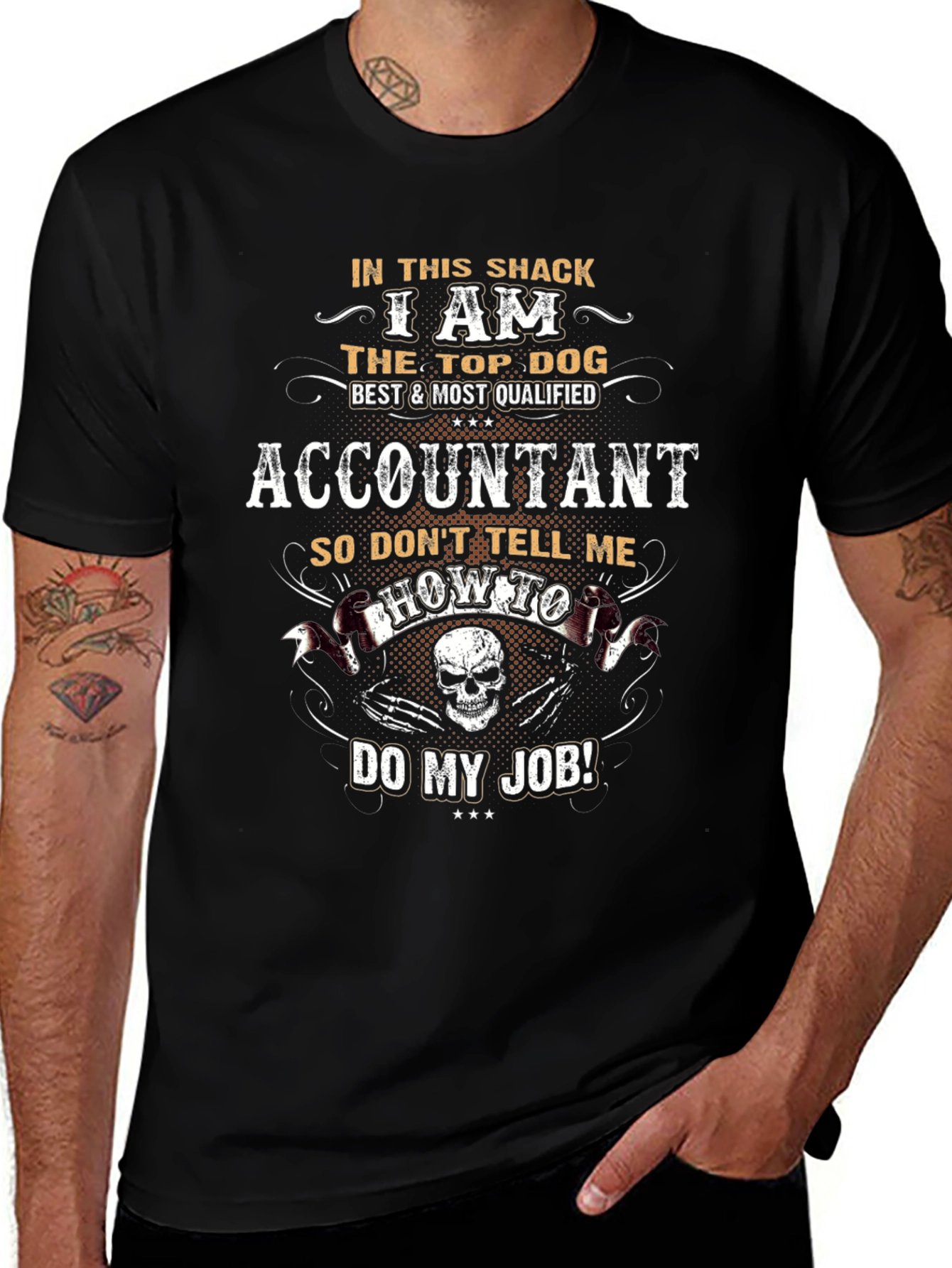 Accountant Top Dog Graphic T-Shirt