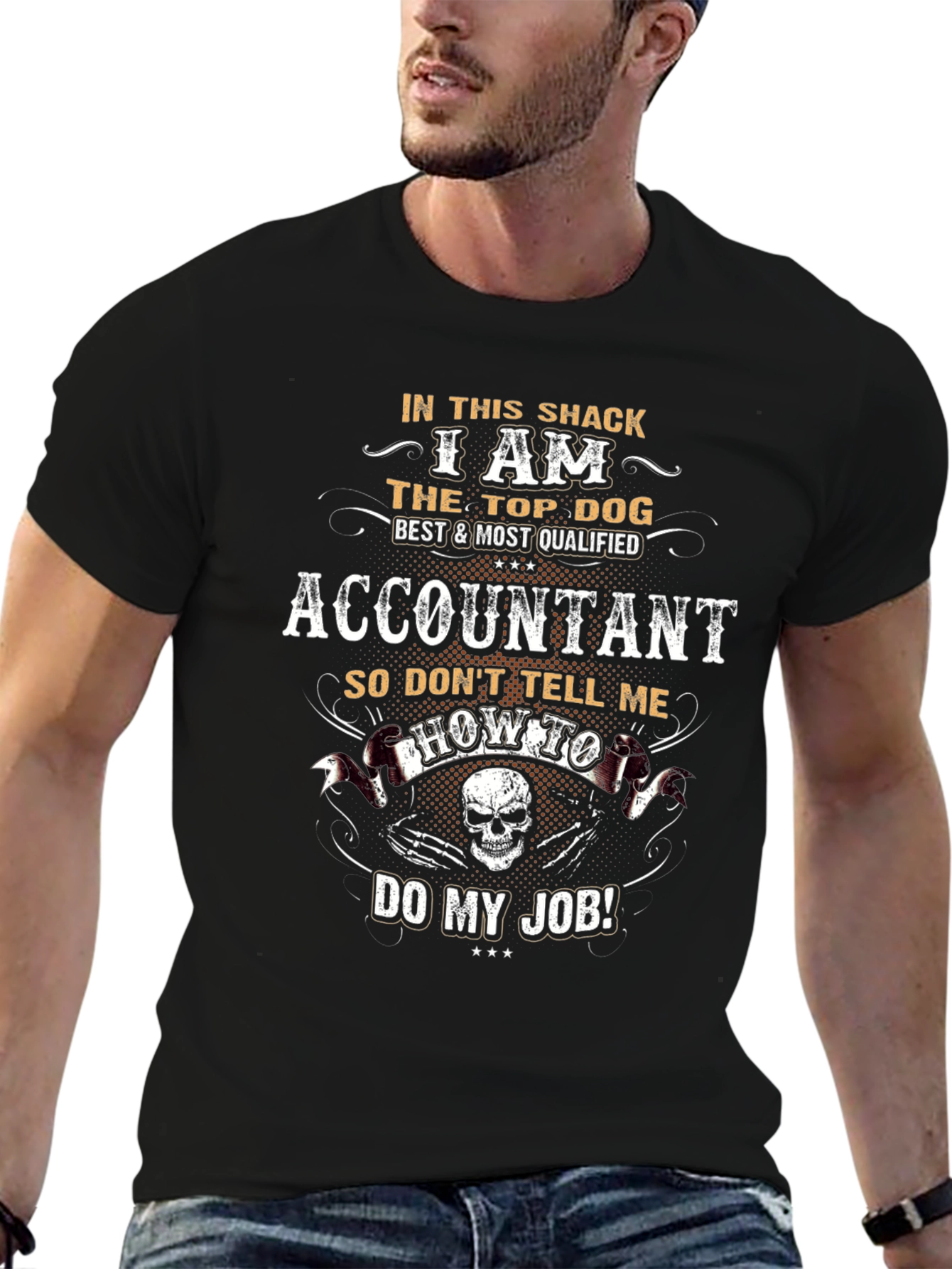 Accountant Top Dog Graphic T-Shirt