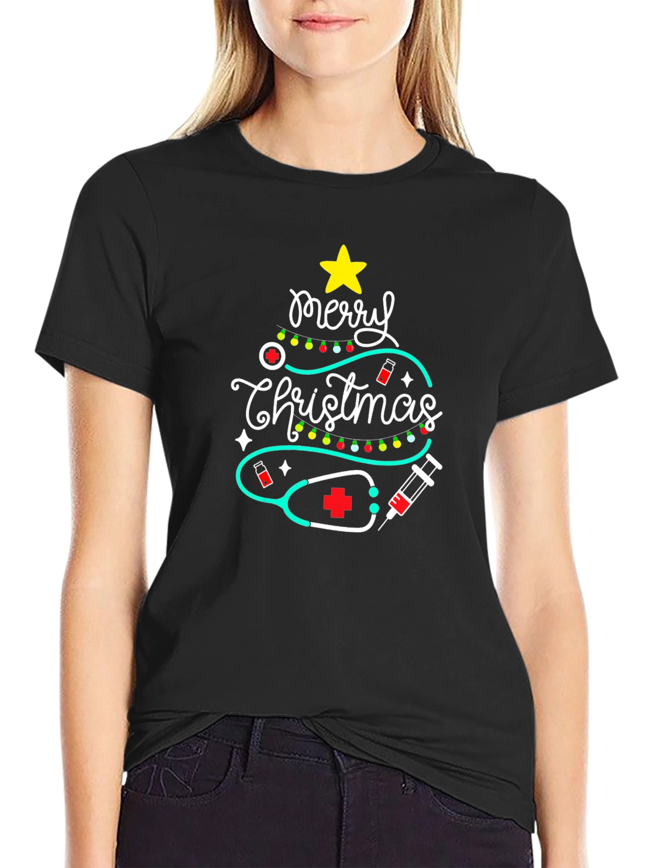 Merry Christmas Nurse T-Shirt Holiday Tee