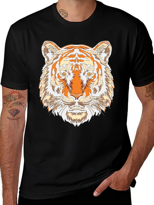 Tiger Graphic Print Black T-Shirt