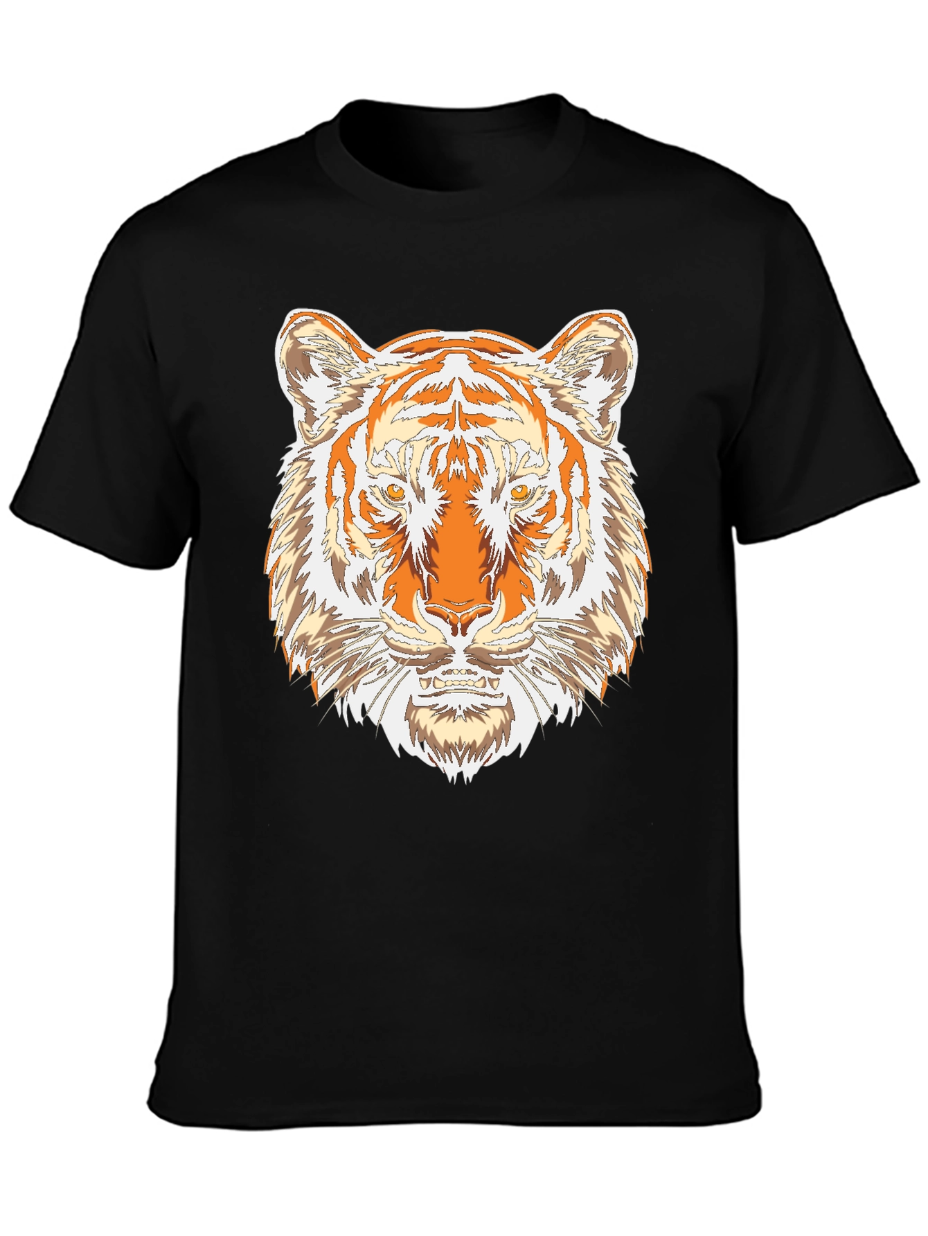 Tiger Graphic Print Black T-Shirt