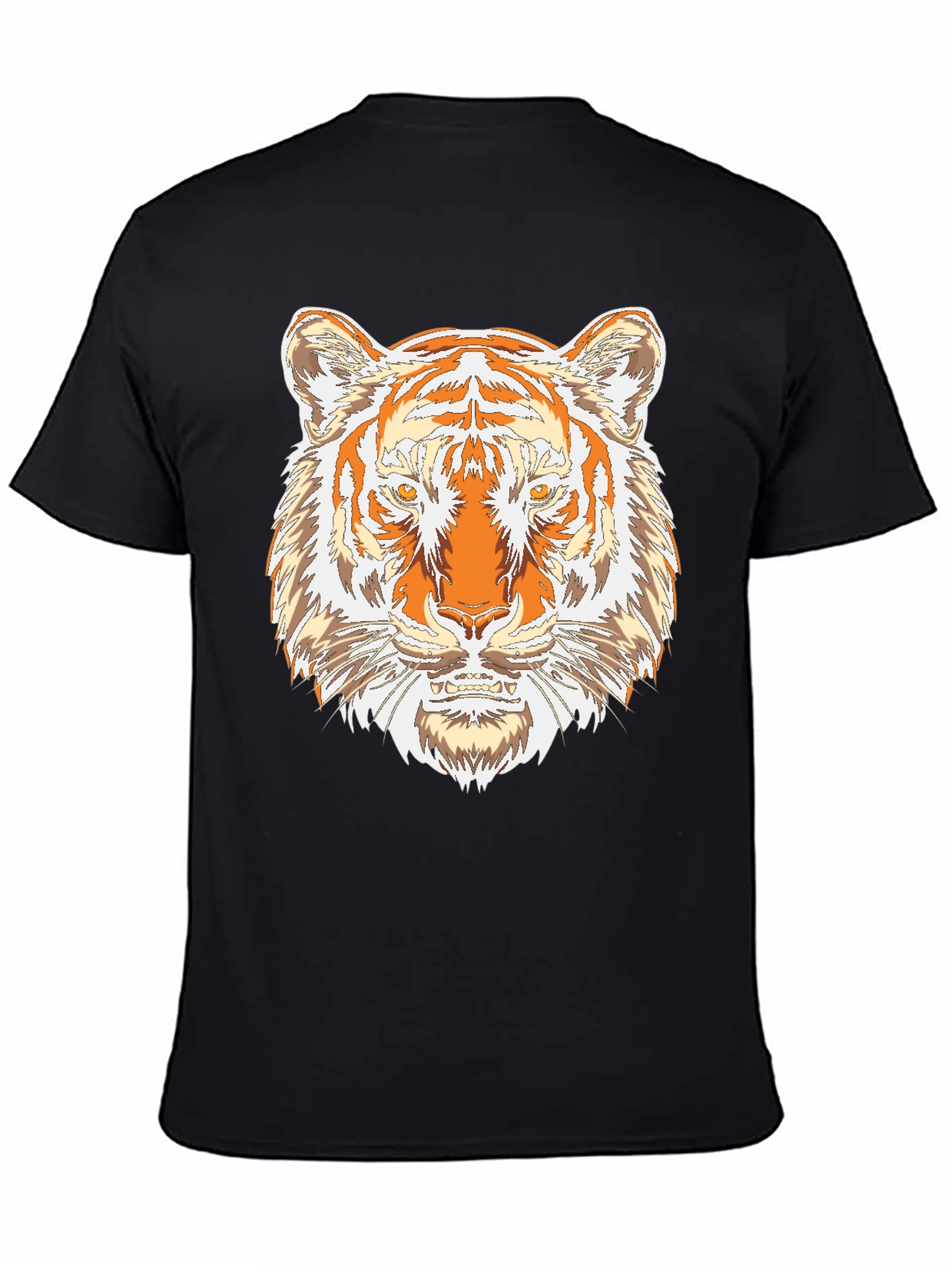 Tiger Graphic Print Black T-Shirt