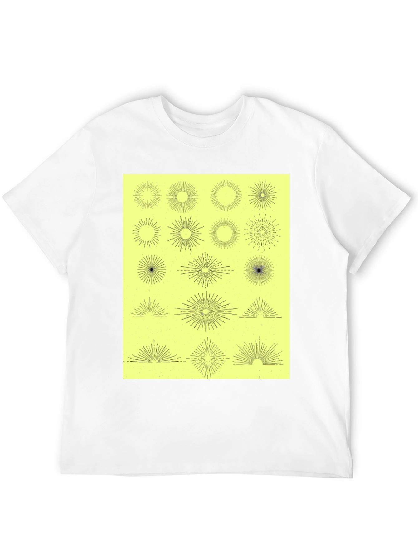 Starburst Graphic Print Black T-Shirt