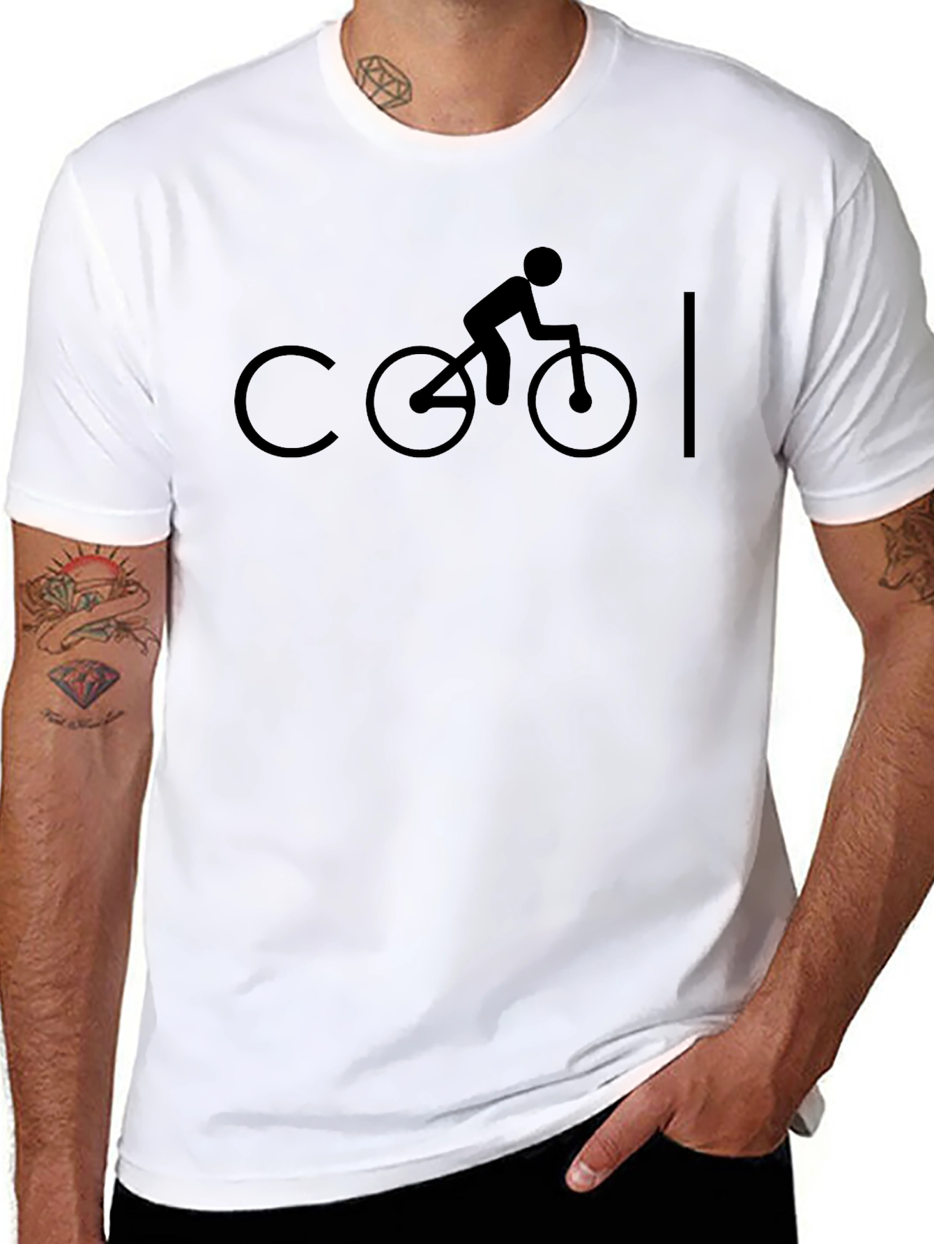 Cool Cyclist Graphic T-Shirt - Black