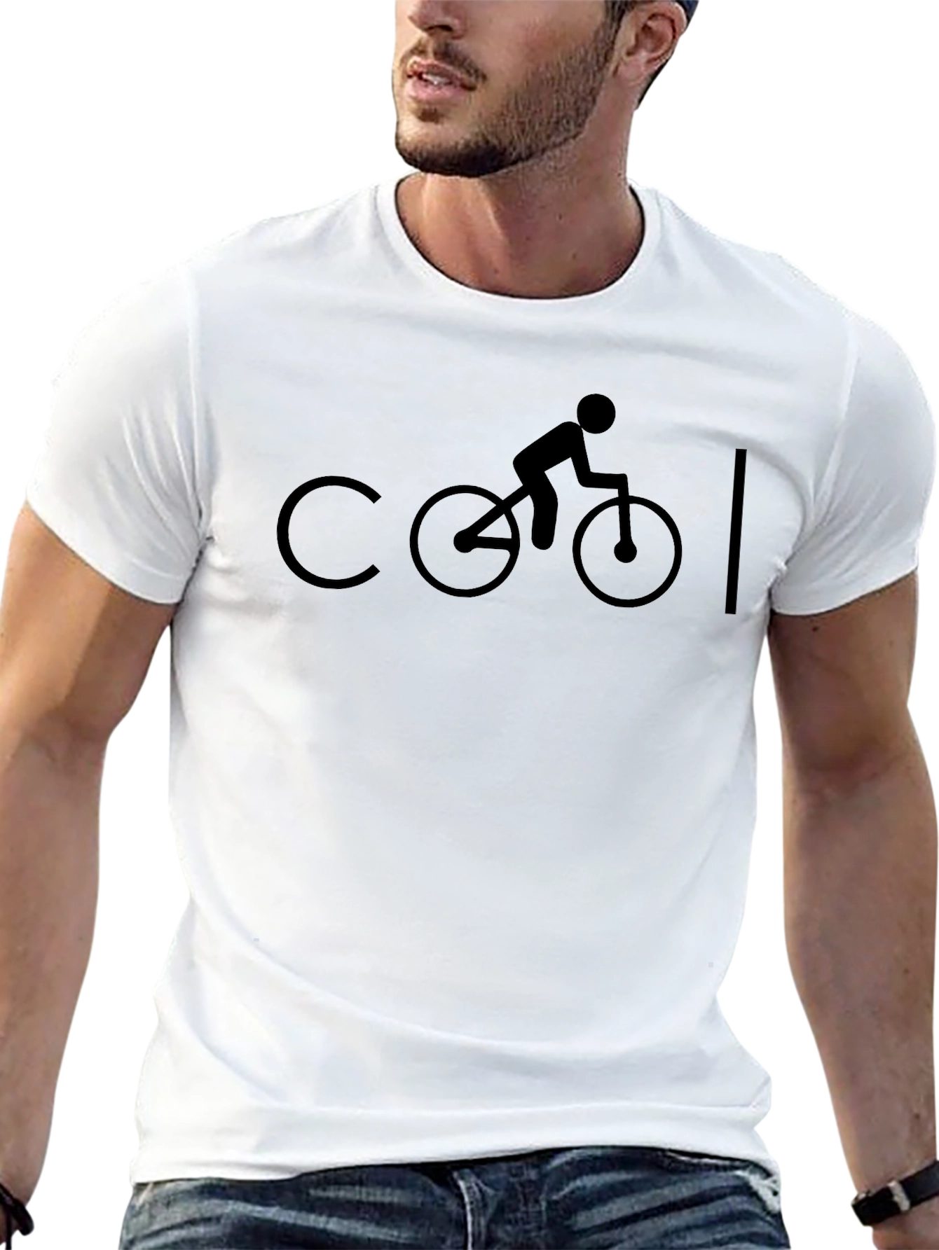 Cool Cyclist Graphic T-Shirt - Black