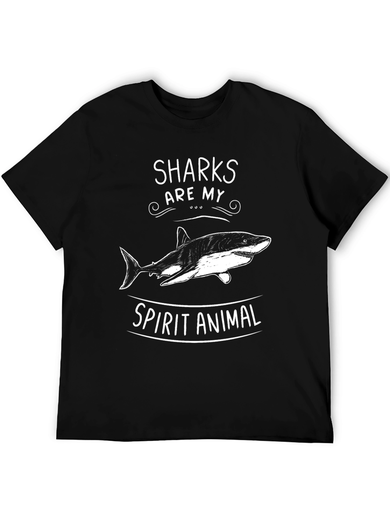Sharks Are My Spirit Animal Black T-Shirt