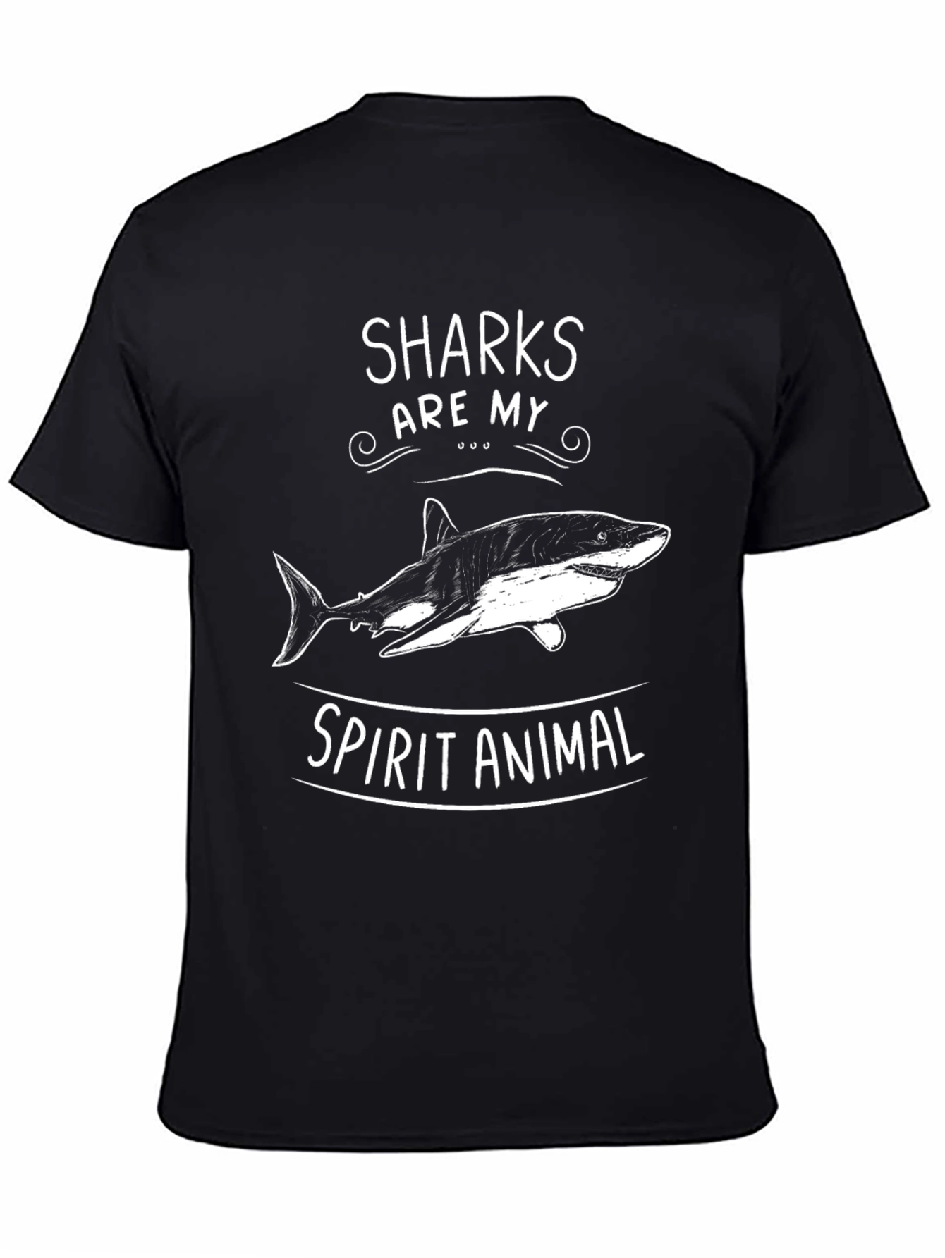 Sharks Are My Spirit Animal Black T-Shirt