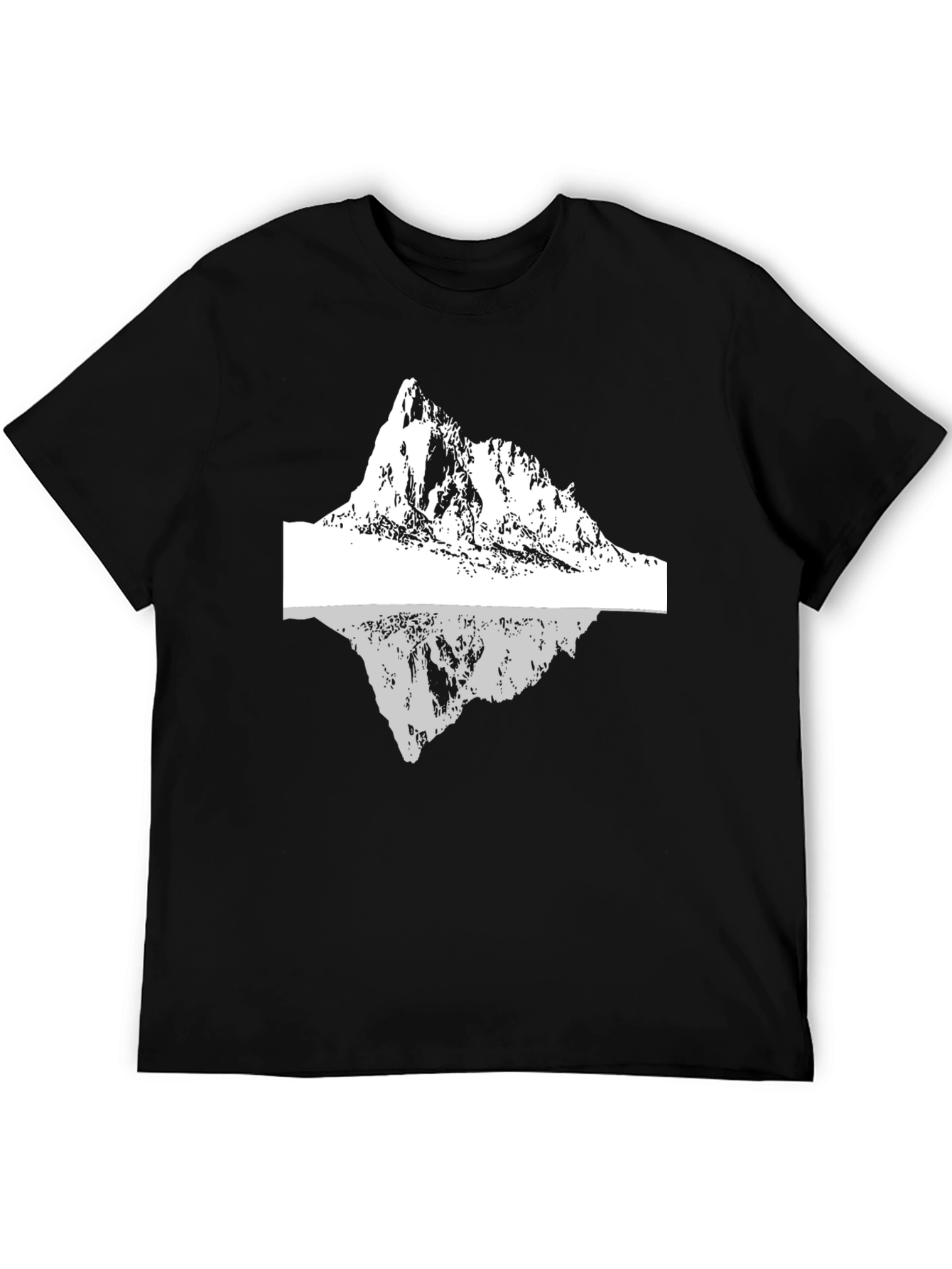 Mountain Reflection Graphic Tee - Black