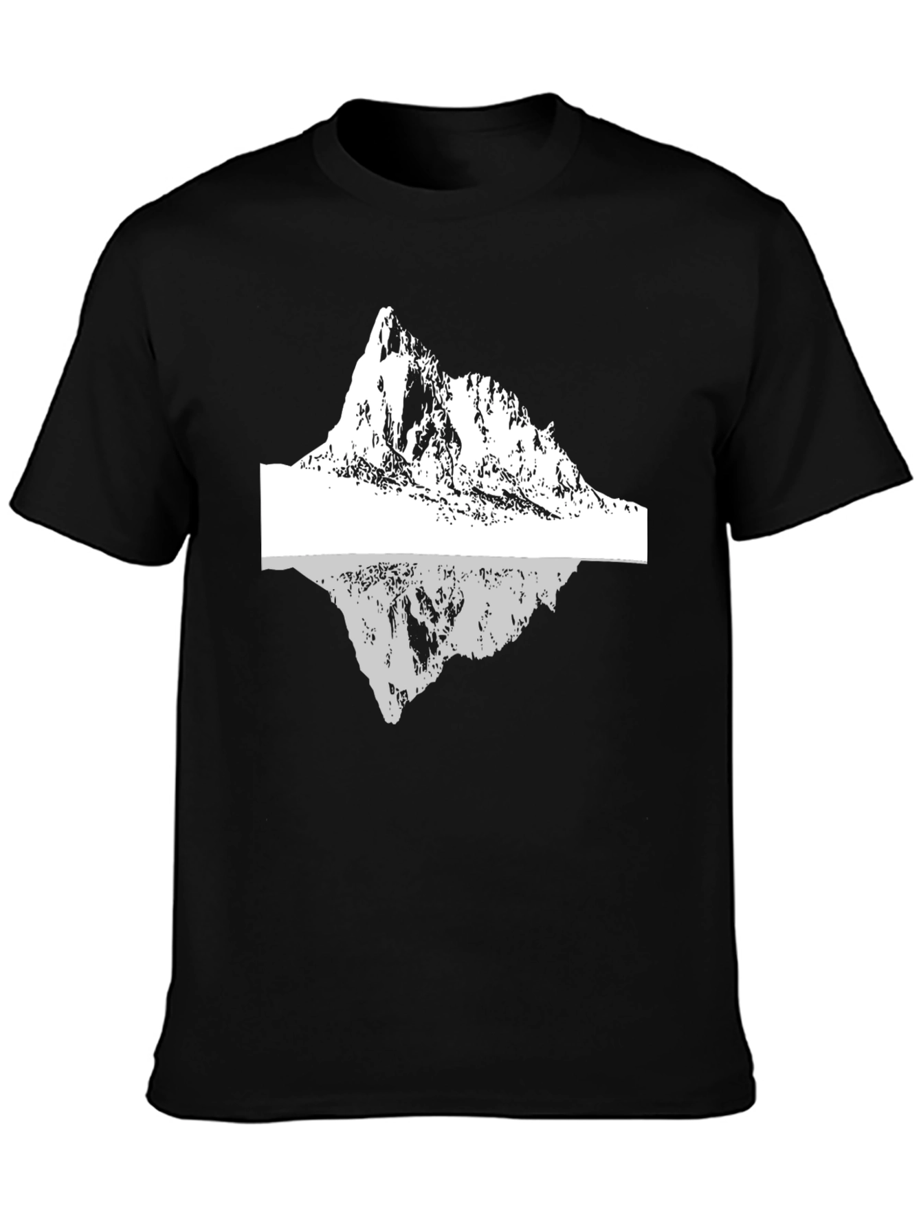 Mountain Reflection Graphic Tee - Black
