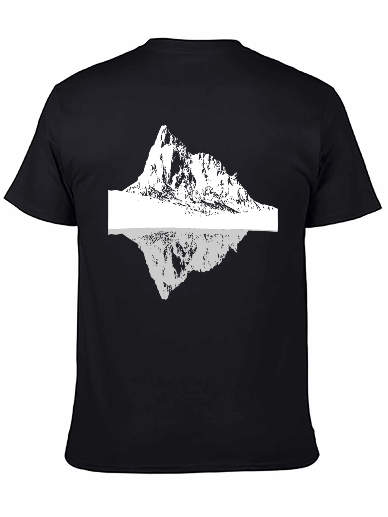 Mountain Reflection Graphic Tee - Black