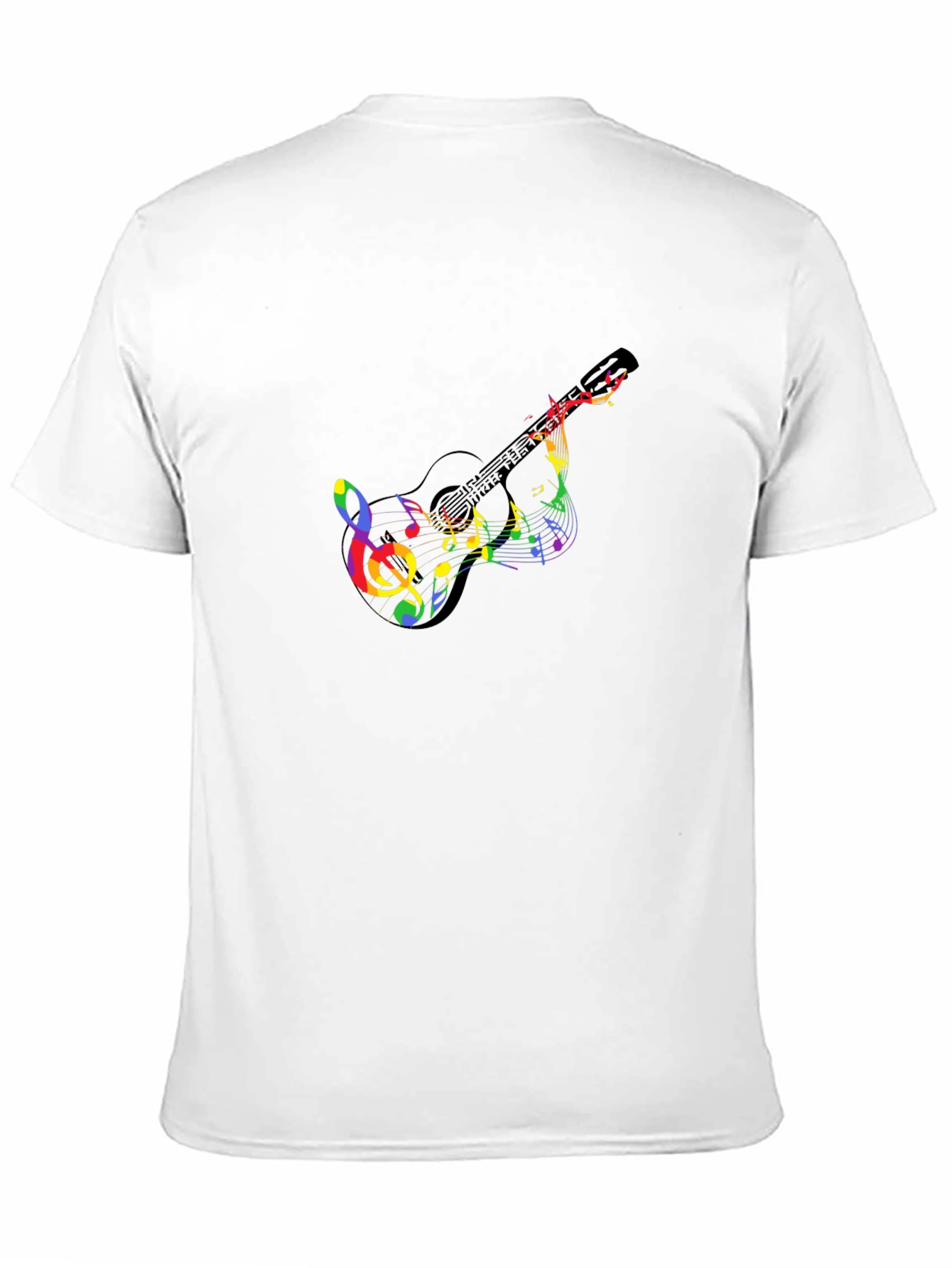 Rainbow Music Guitar Graphic T-Shirt