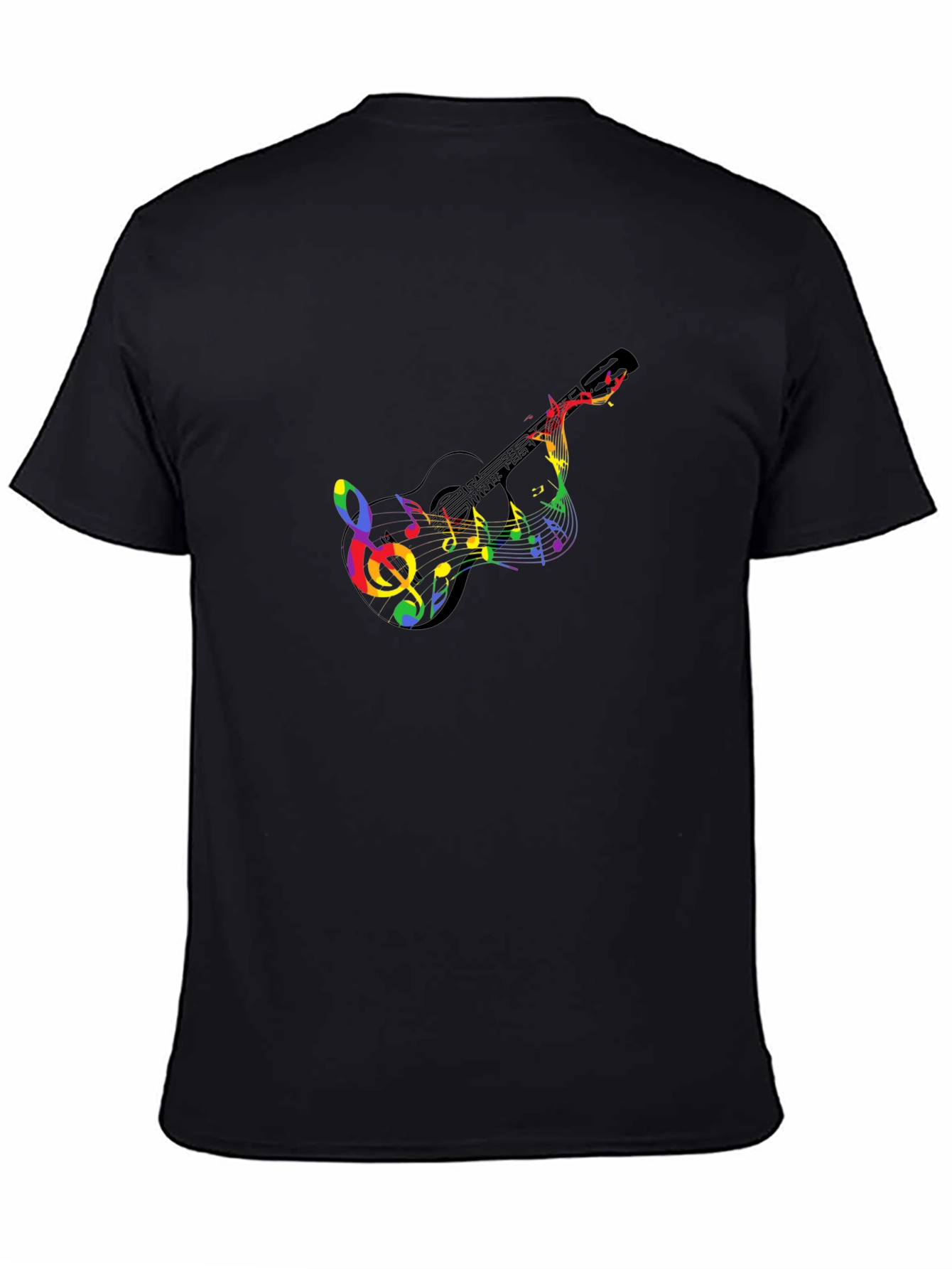 Rainbow Music Guitar Graphic T-Shirt