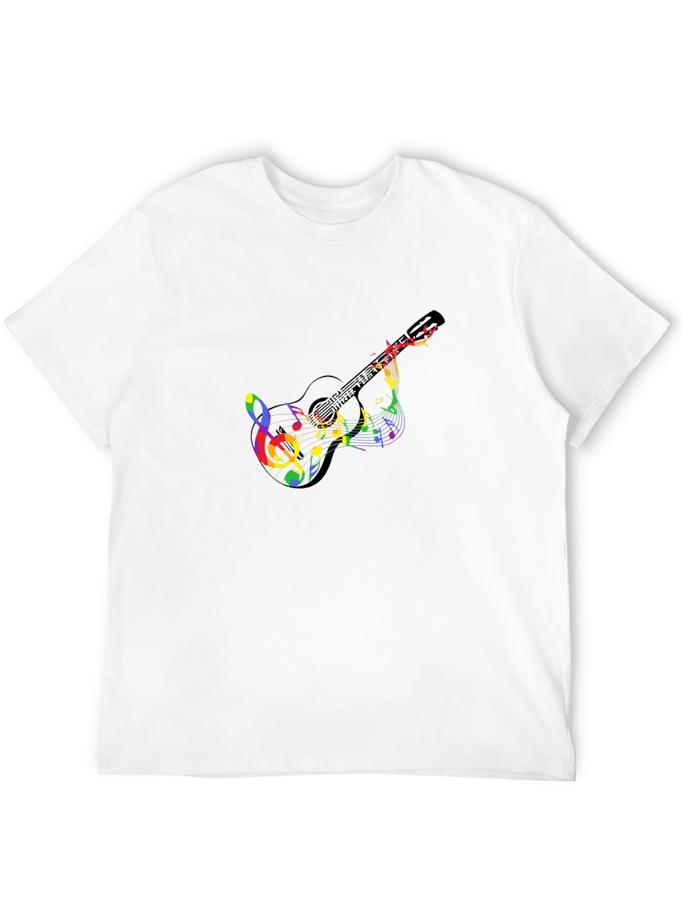 Rainbow Music Guitar Graphic T-Shirt