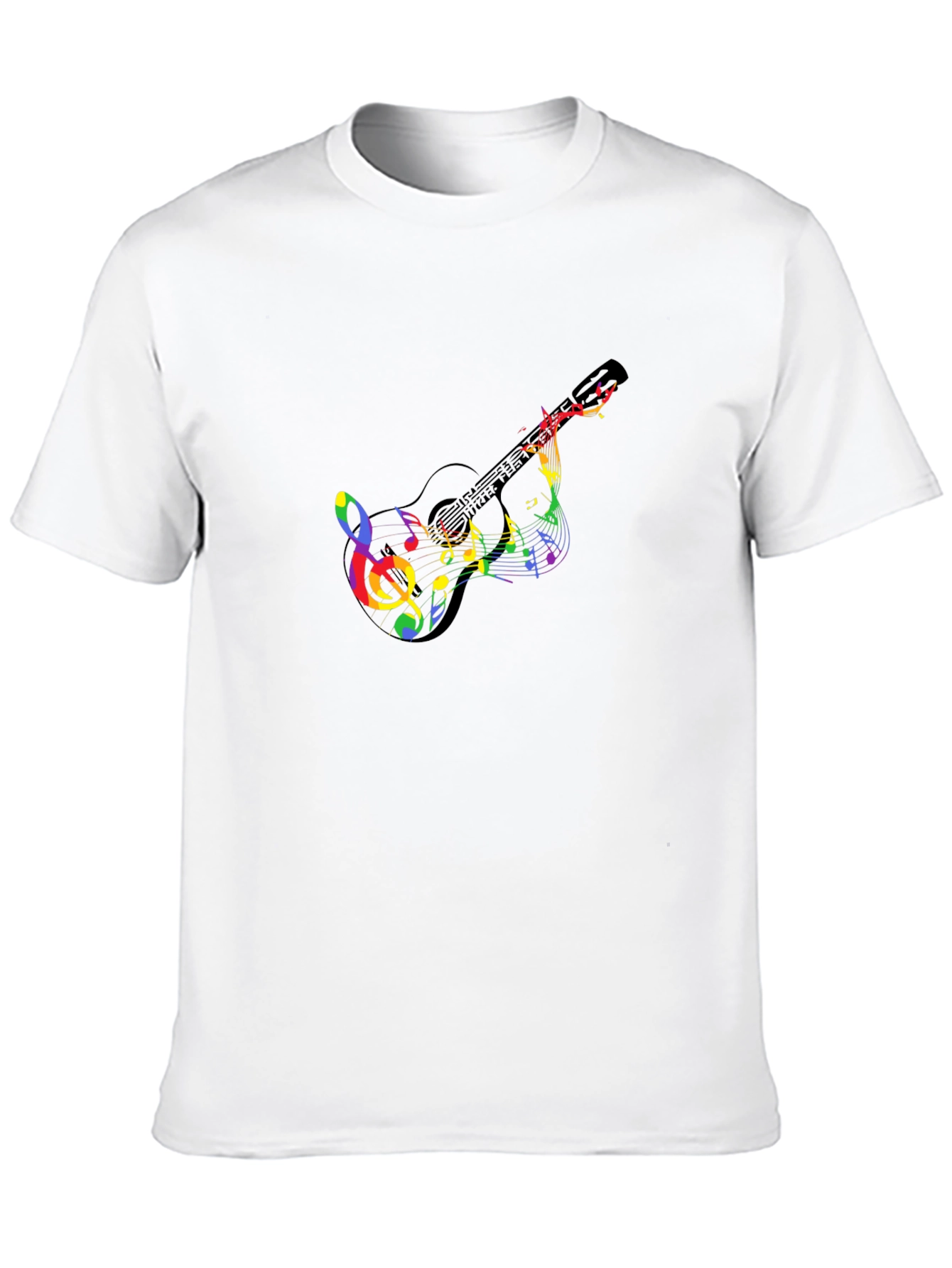 Rainbow Music Guitar Graphic T-Shirt