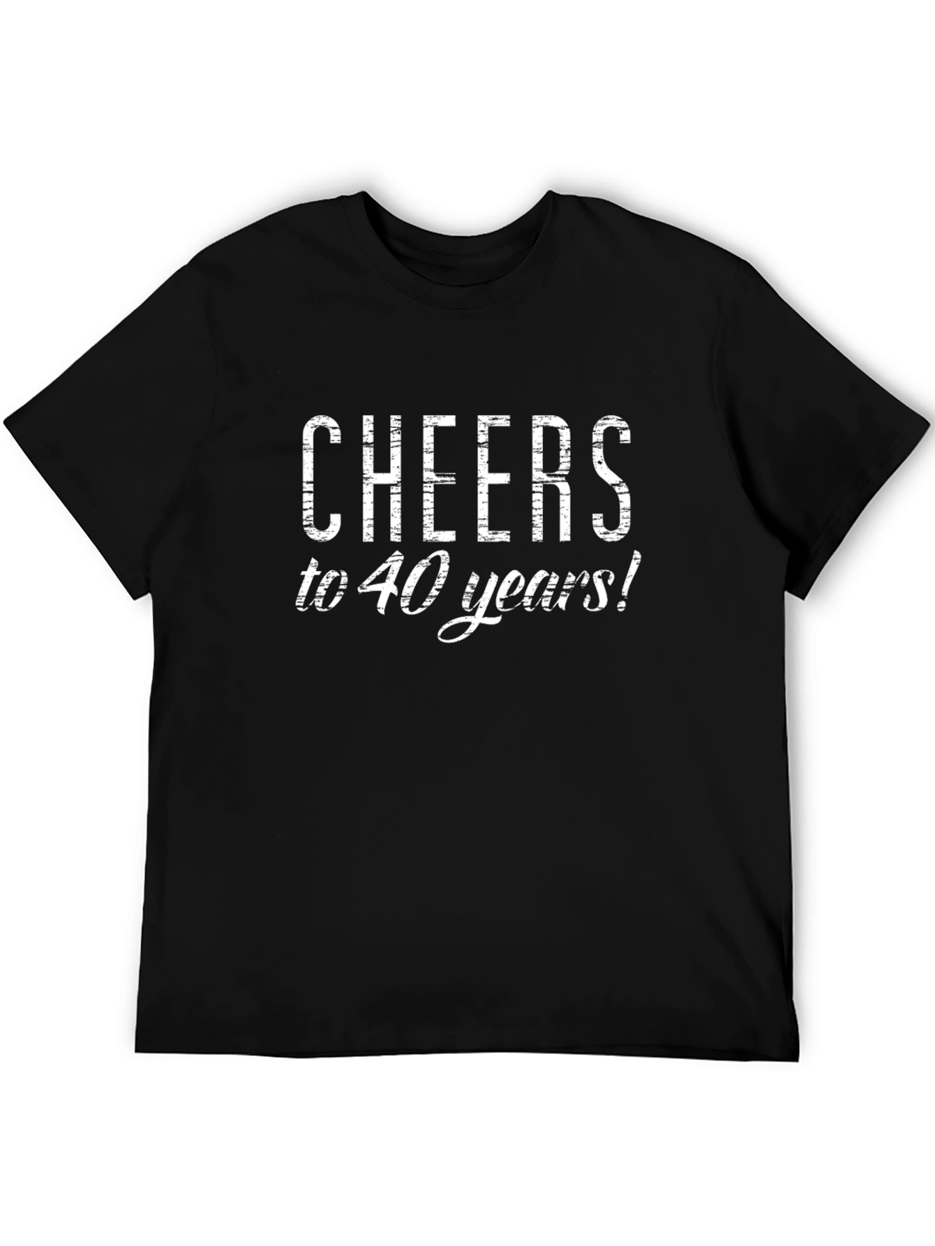 Cheers to 40 Years Black Graphic Tee