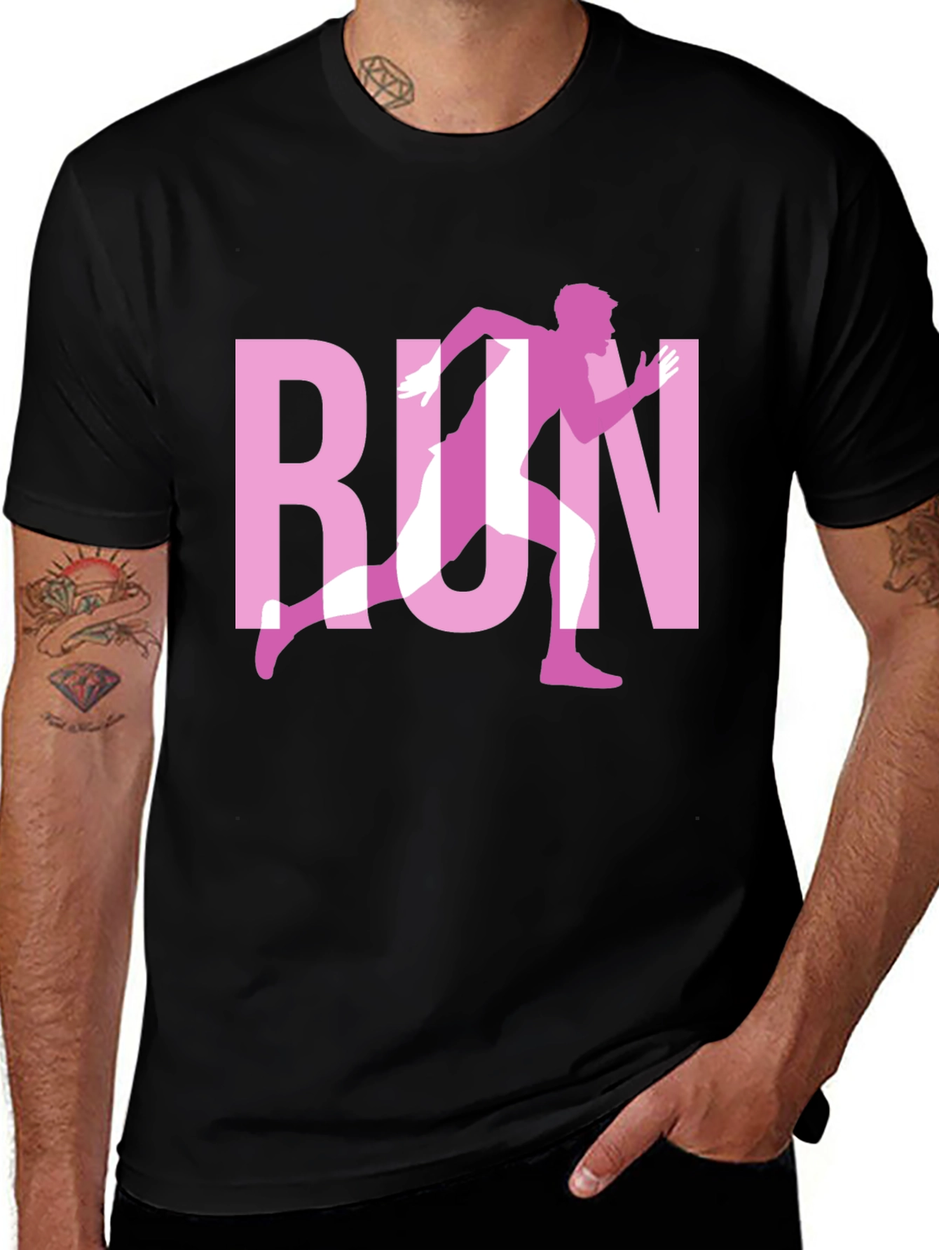 Run Graphic Black T-Shirt