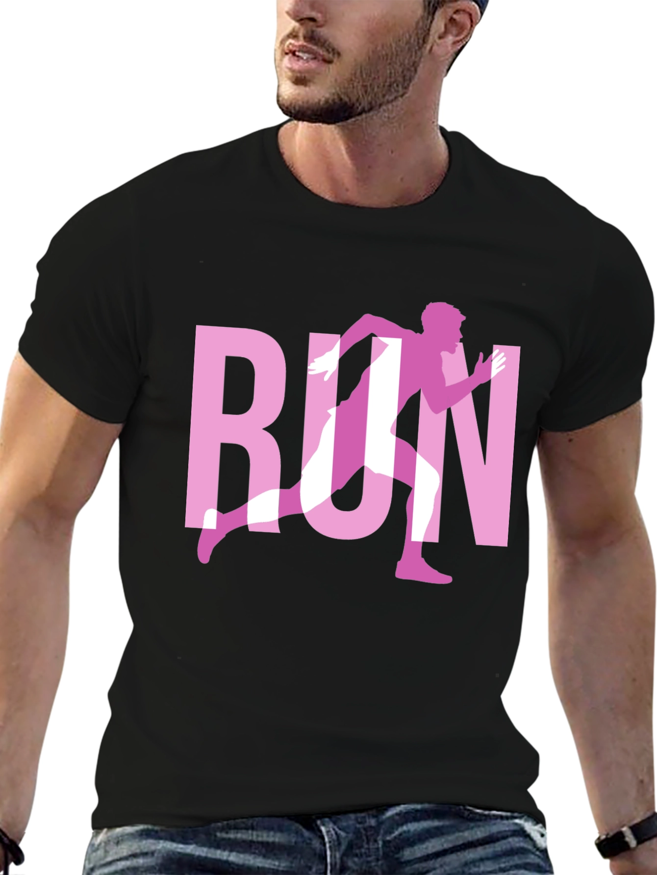 Run Graphic Black T-Shirt