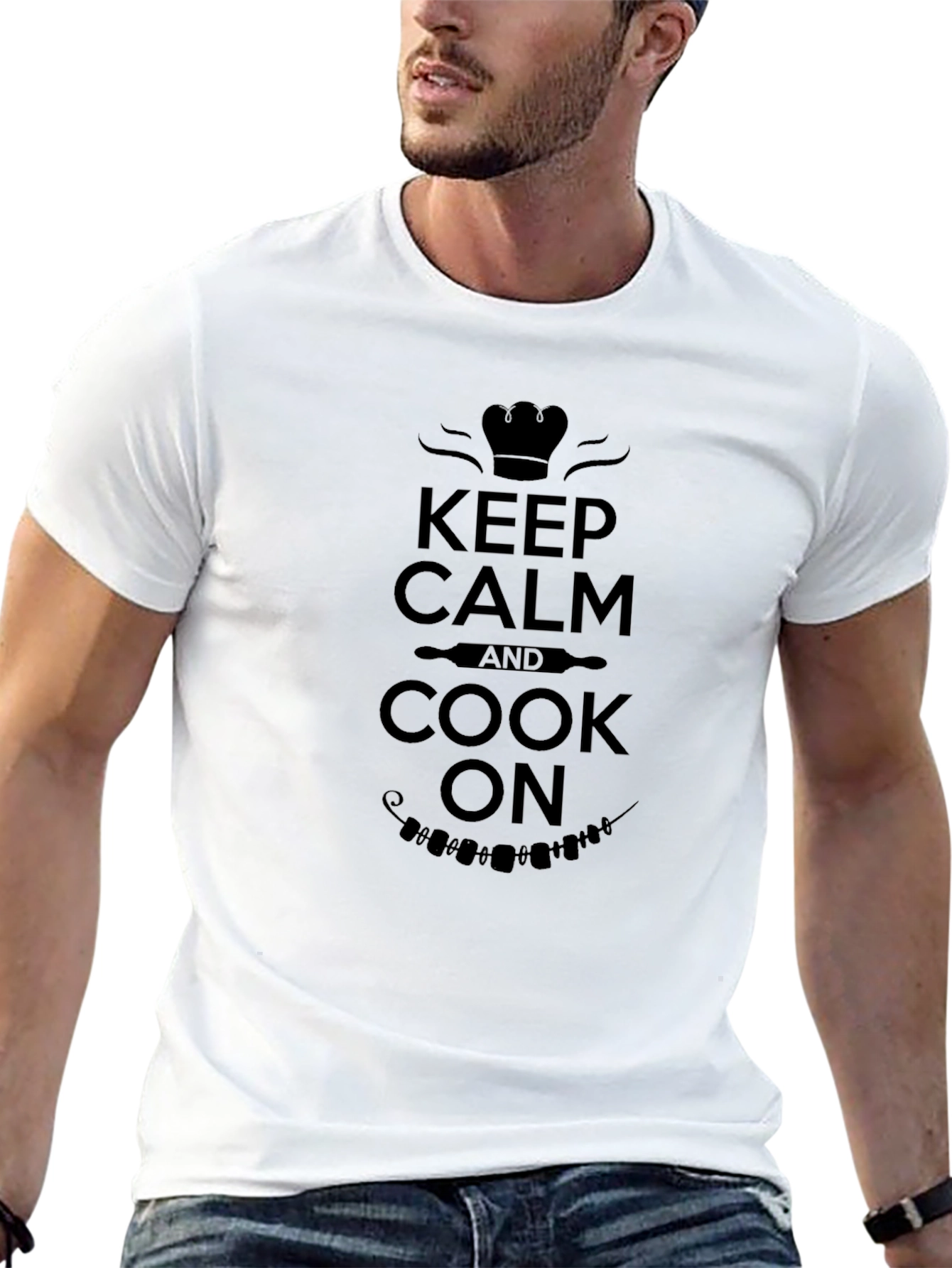 Keep Calm and Cook On Black T-Shirt